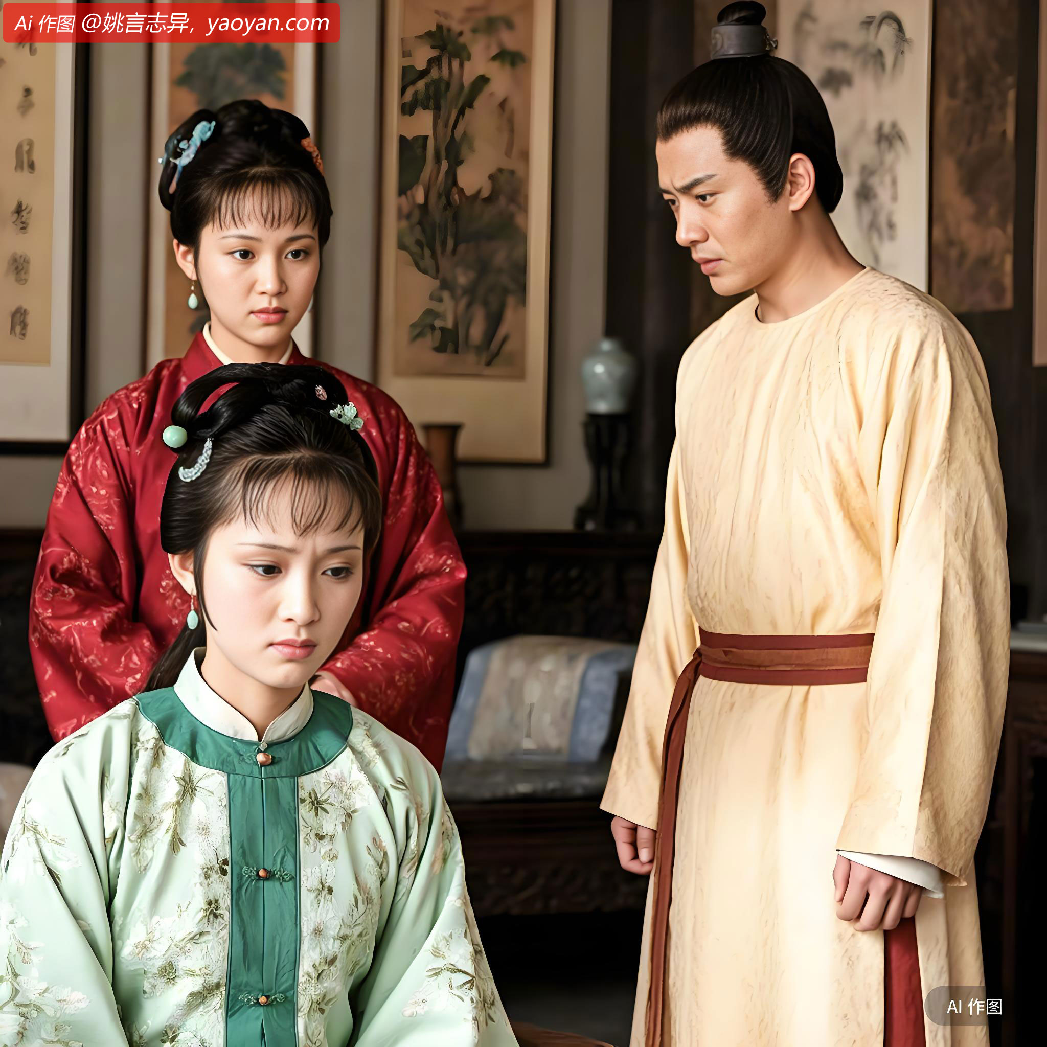 三娘并不爱孟生，她只是爱我而已。