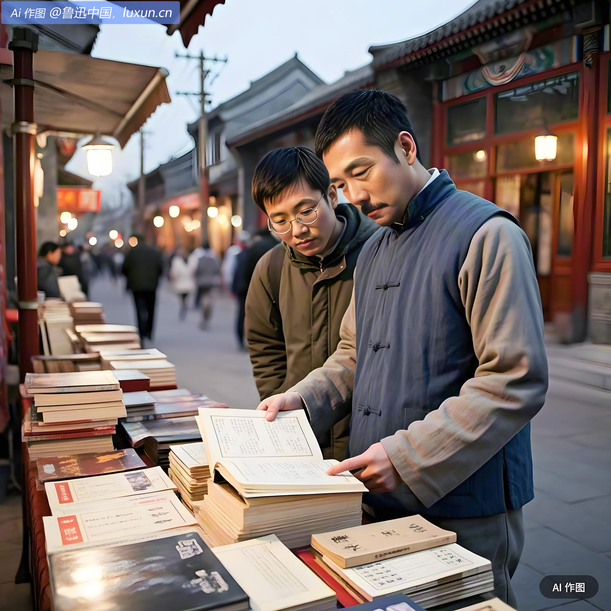 晚钱稻孙来，因同至琉璃厂购纸