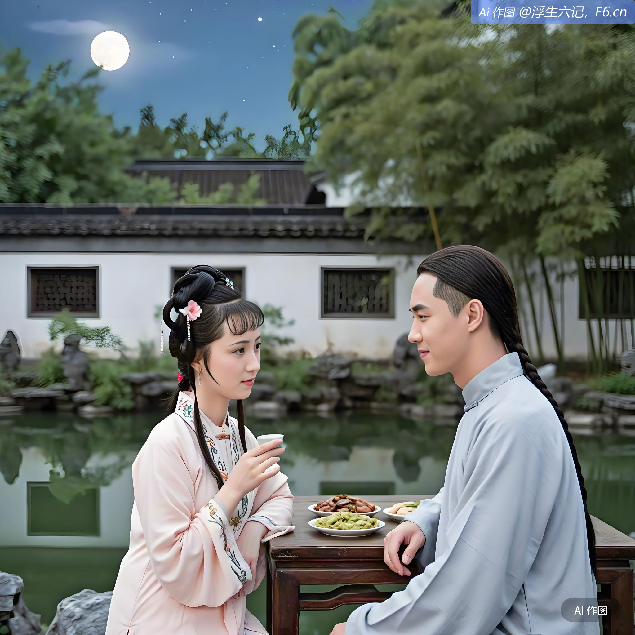 夏天，与芸娘在仓米巷张士诚旧宅