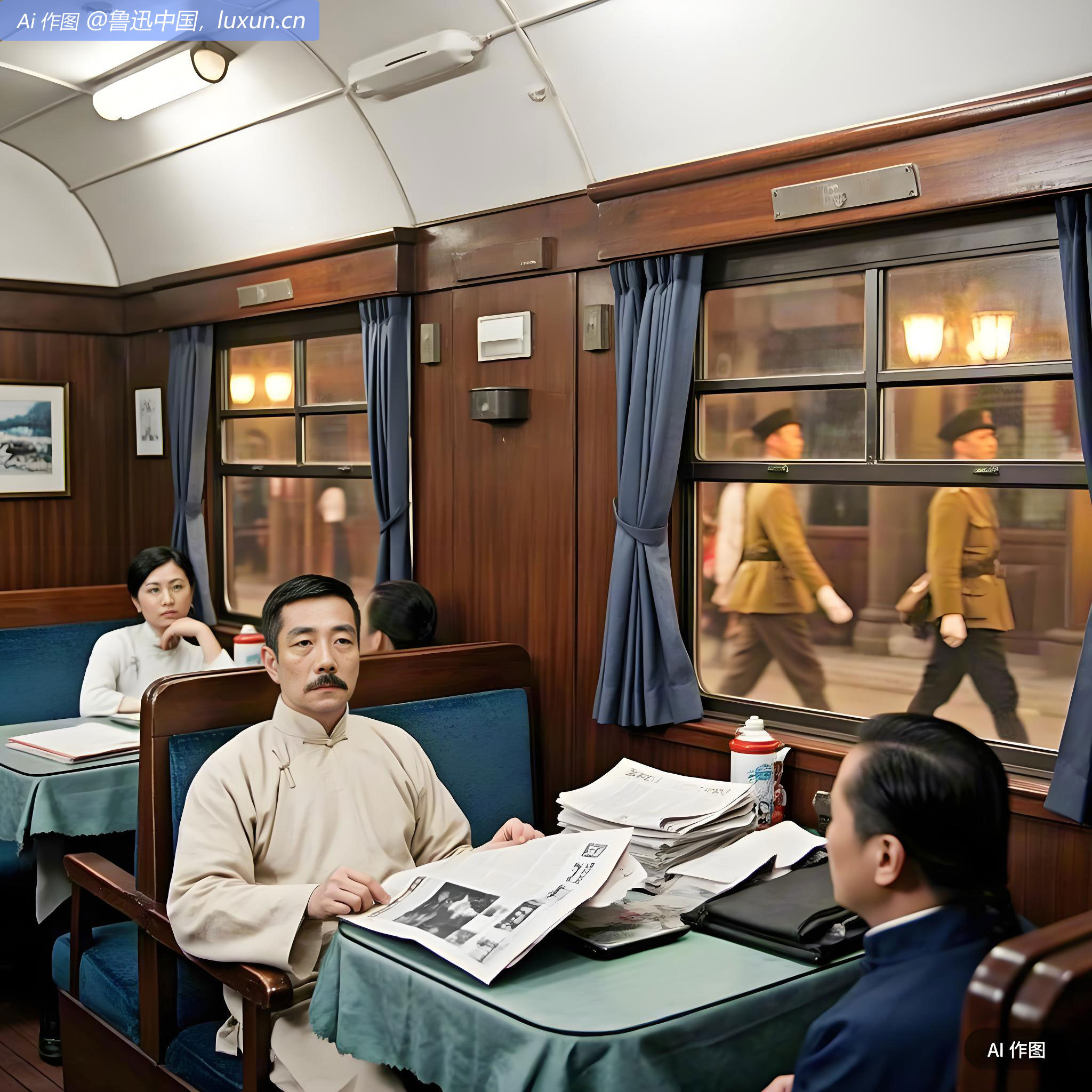 夜抵兖州，有垂辫之兵时来窥窗