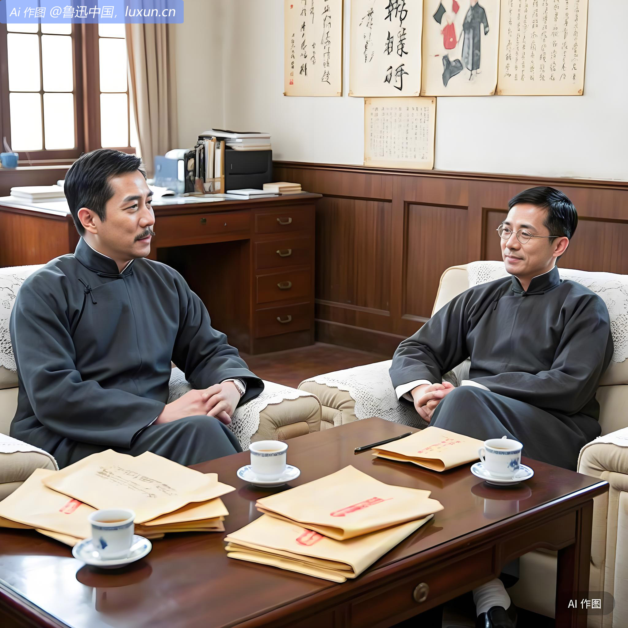 上午来雨生至部来访，为保任惟贤、任陛两人