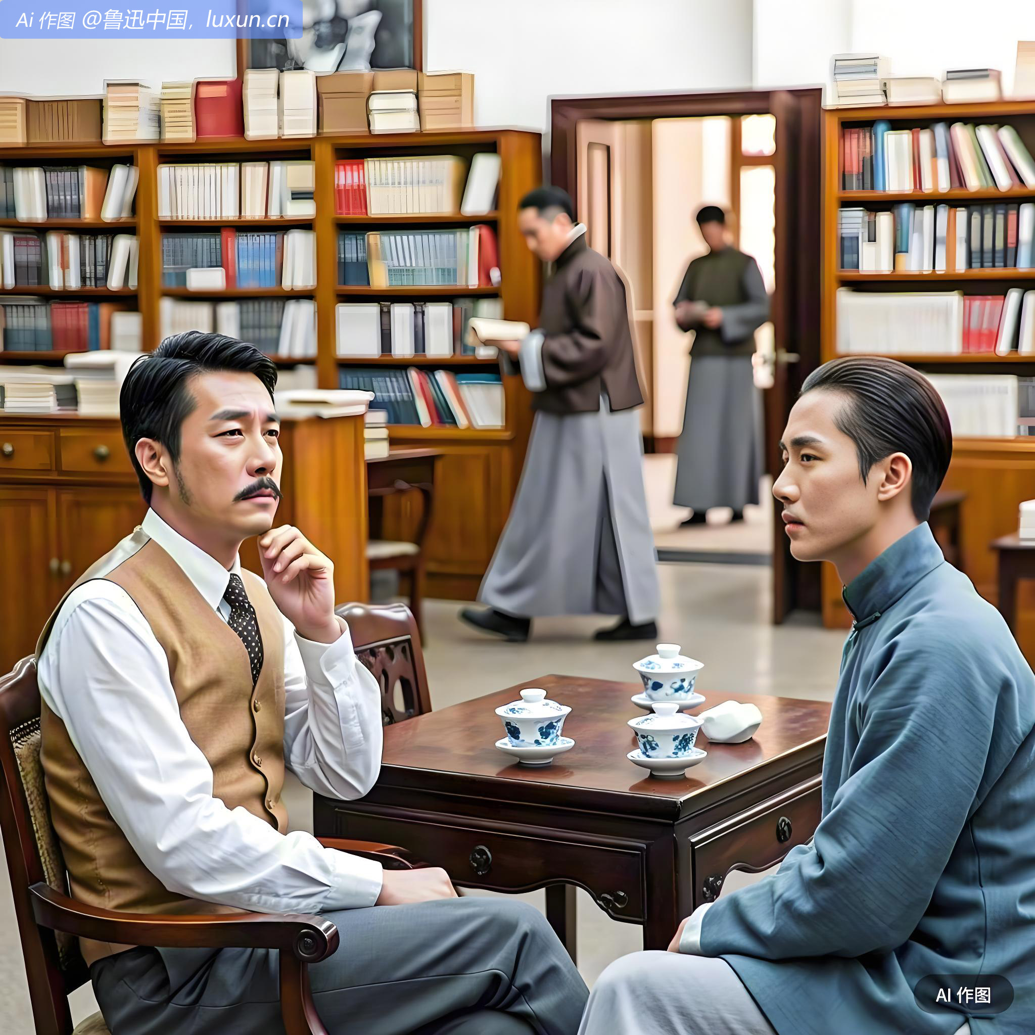 下午同徐吉轩至通俗图书馆小坐