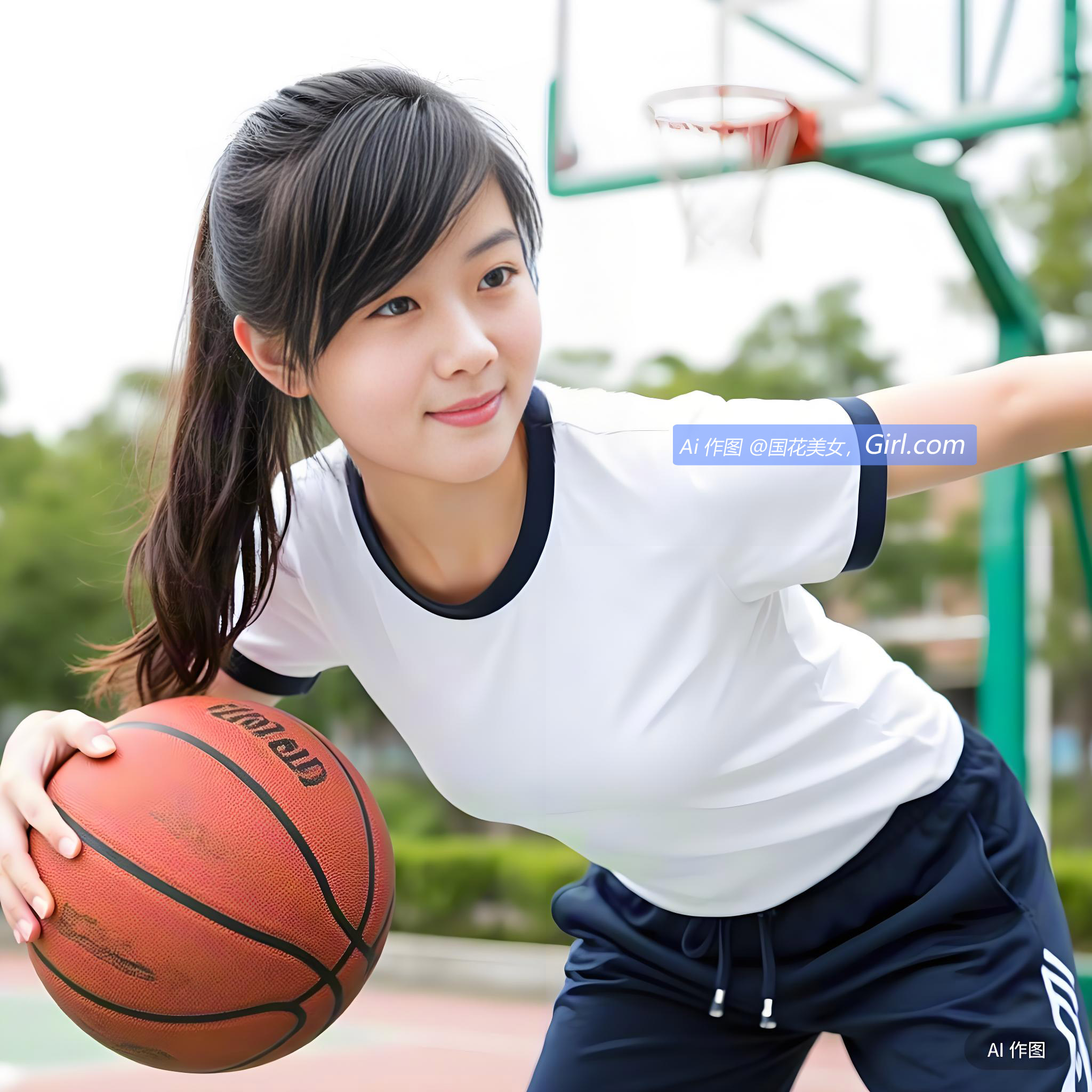 微风轻拂她的发丝，她似乎能感受到队友们的鼓励。