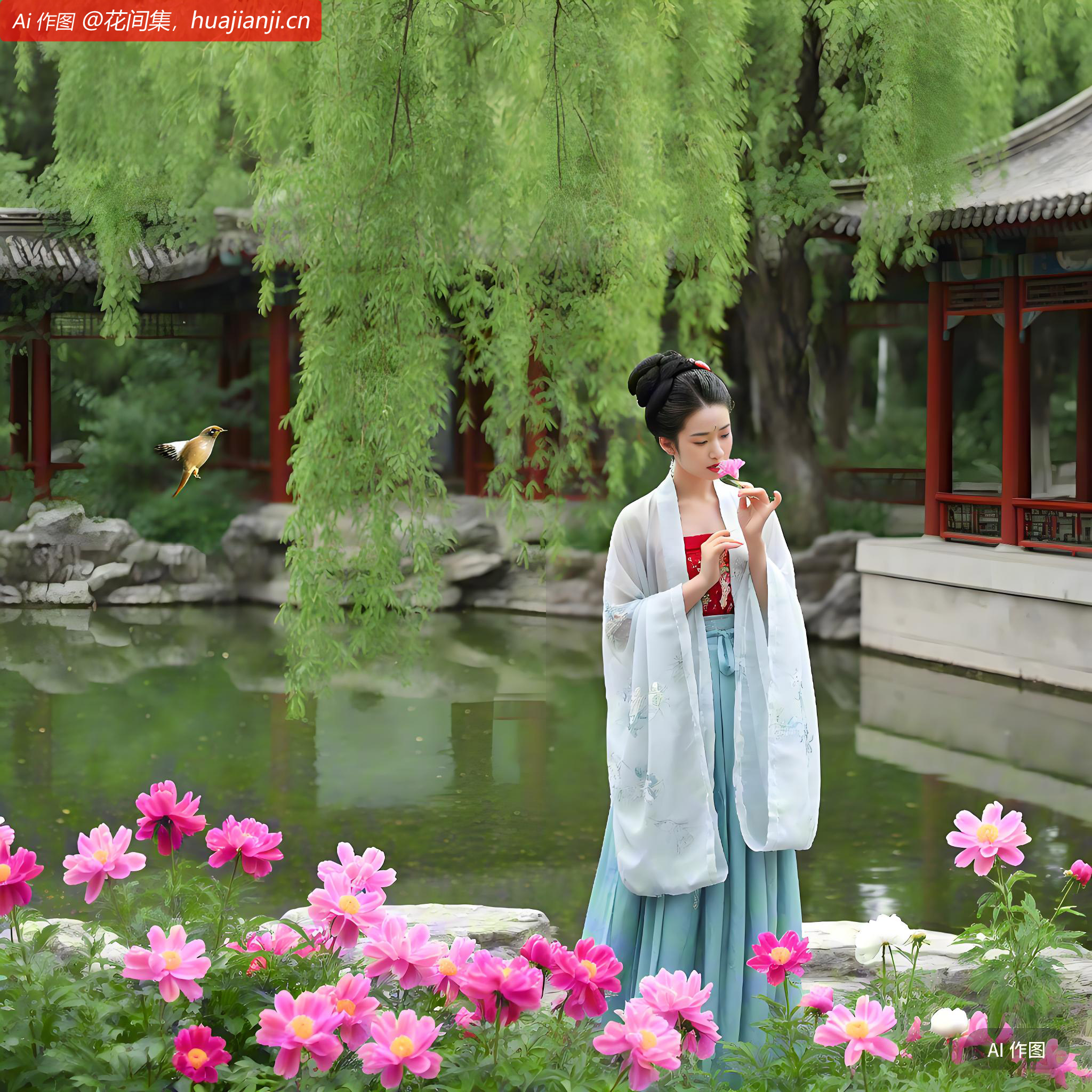 绿芜满院柳成阴，负春心。