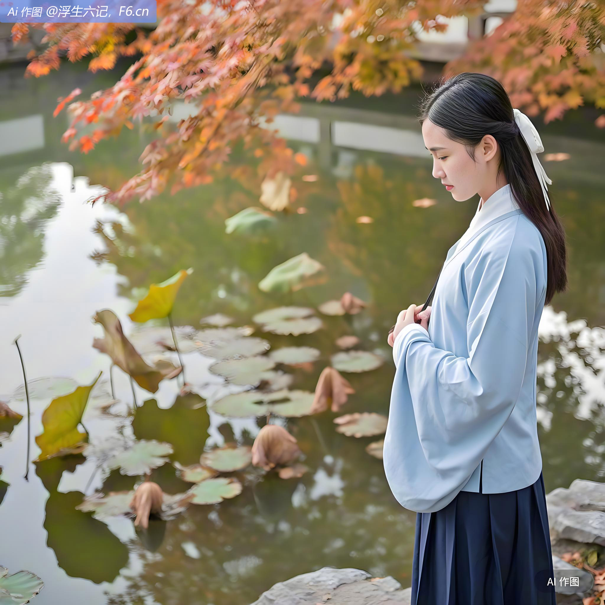 亭亭玉立，真“一泓秋水照人寒”者也