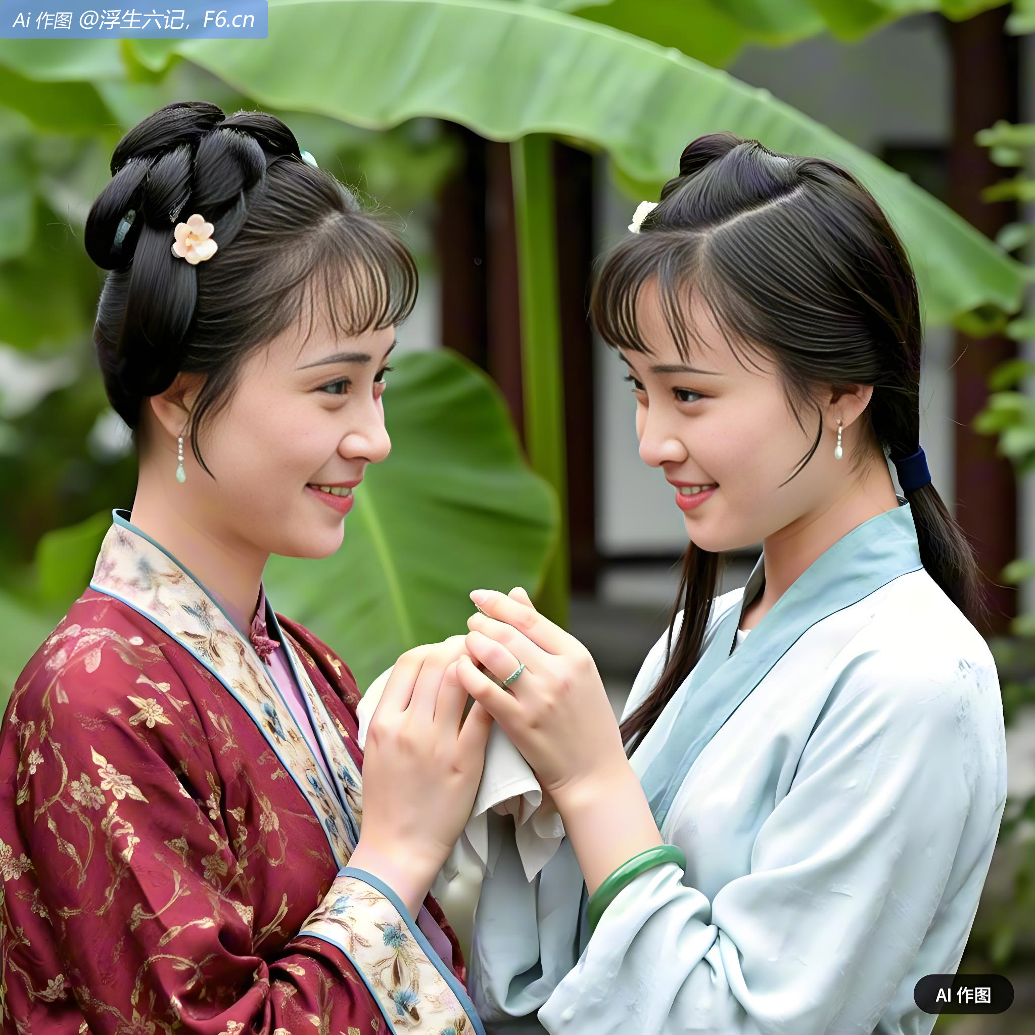 见余有羞色，盖翡翠钏已在憨臂矣。