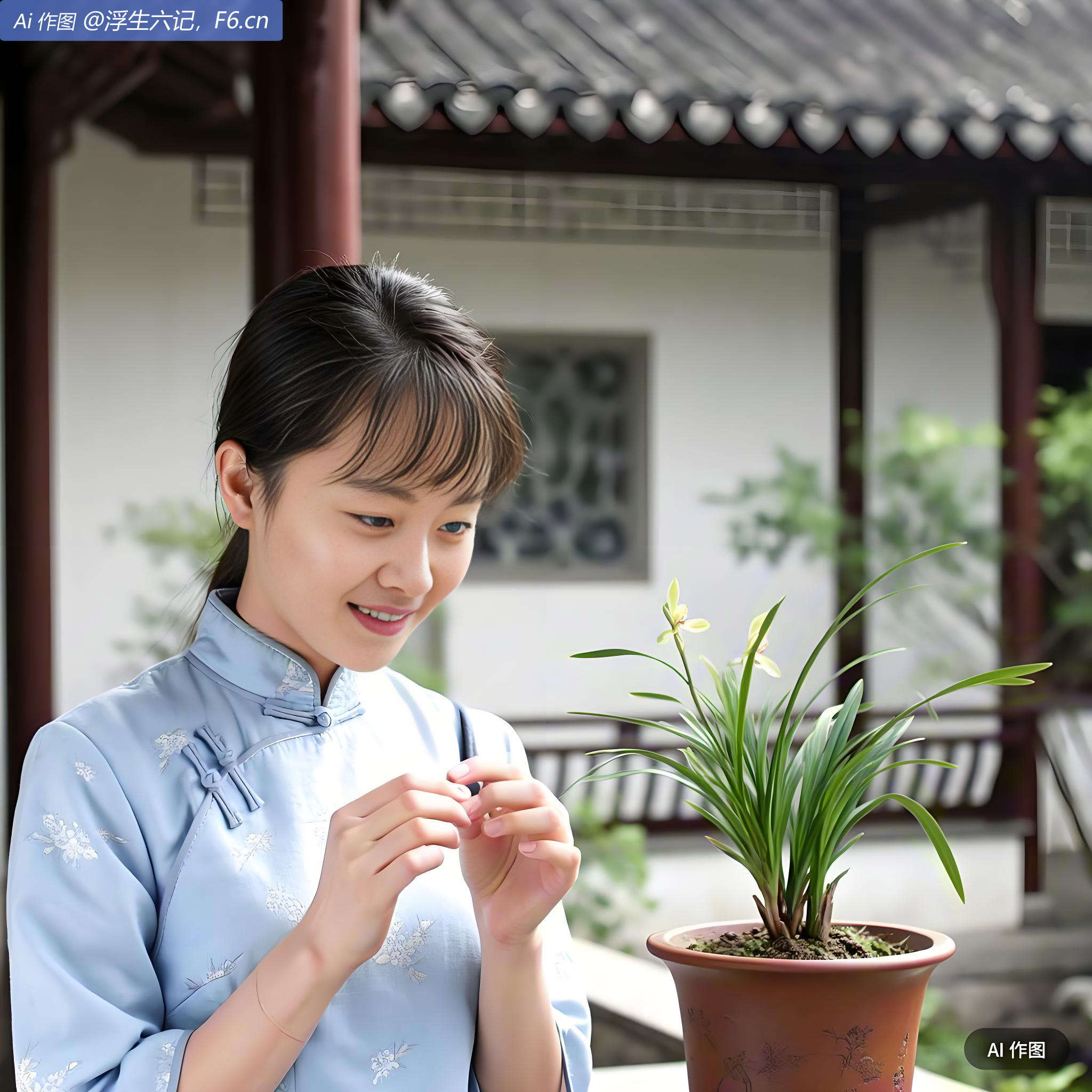 值余幕游于外，芸能亲为灌溉，花叶颇茂。