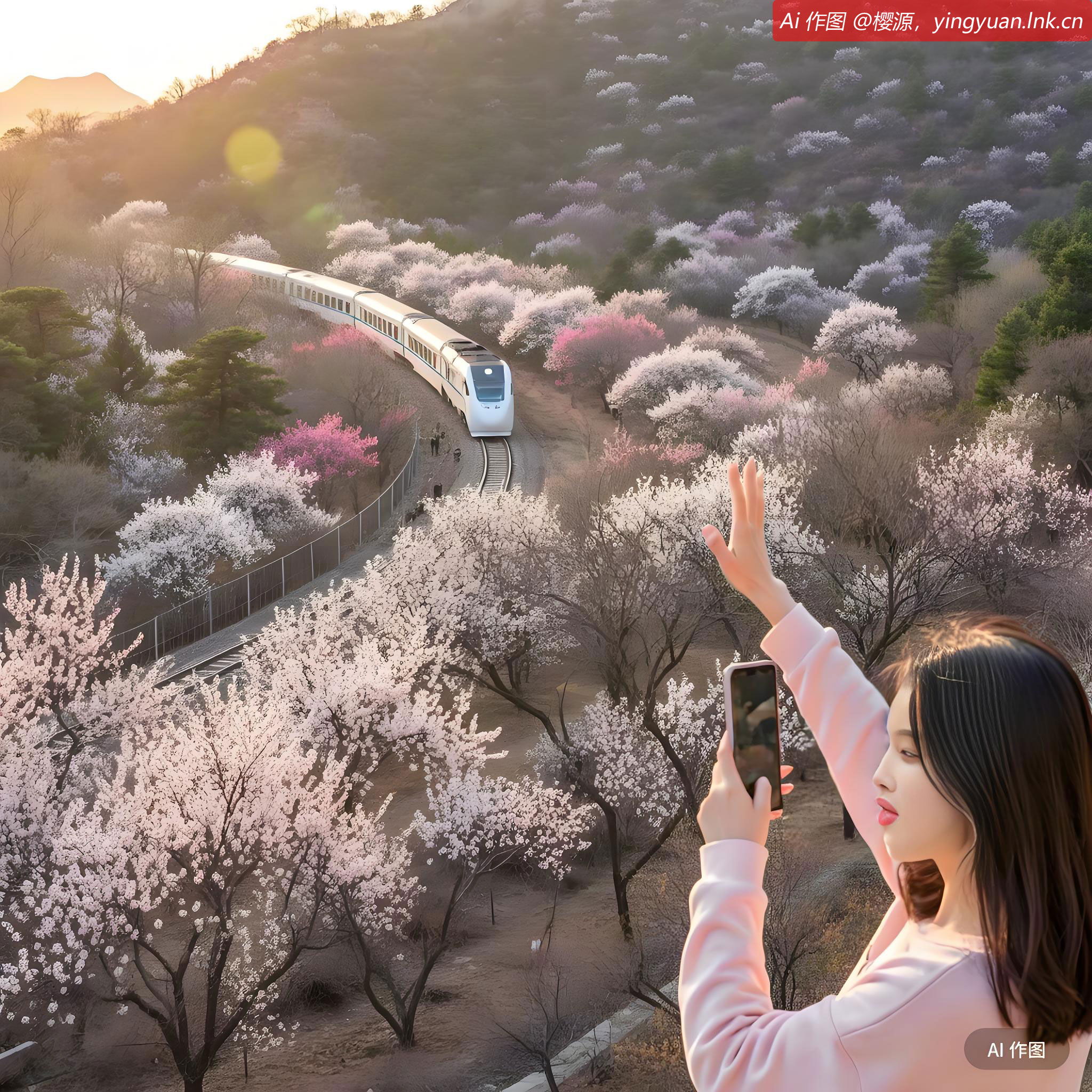 居庸关长城迎来了最美时刻，漫山遍野的花朵竞相绽放
