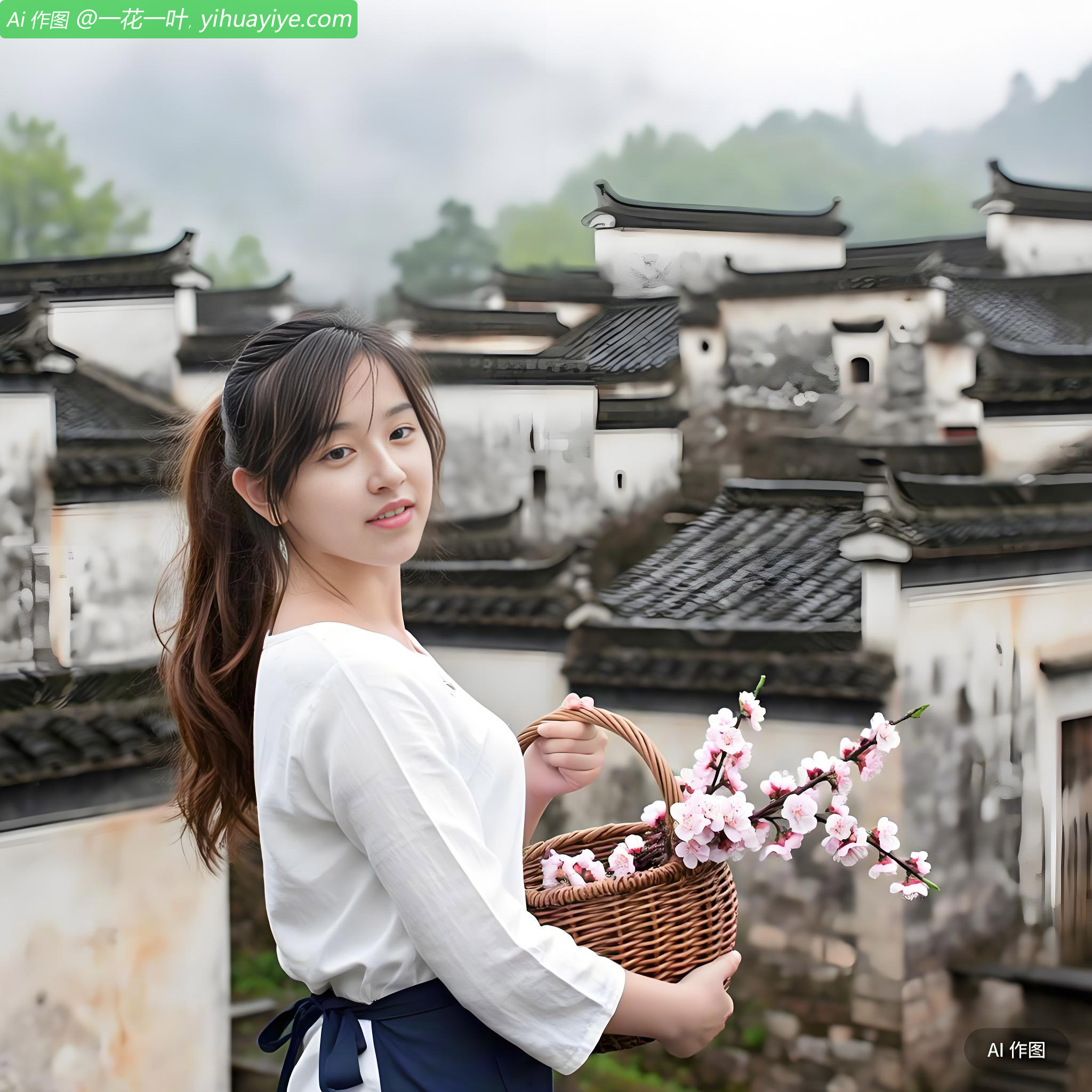 小楼一夜听春雨，深巷明朝卖杏花。