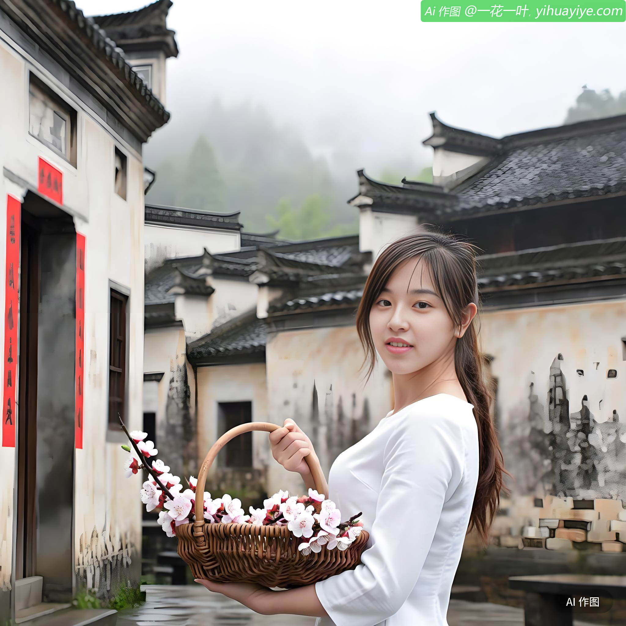 小楼一夜听春雨，深巷明朝卖杏花。