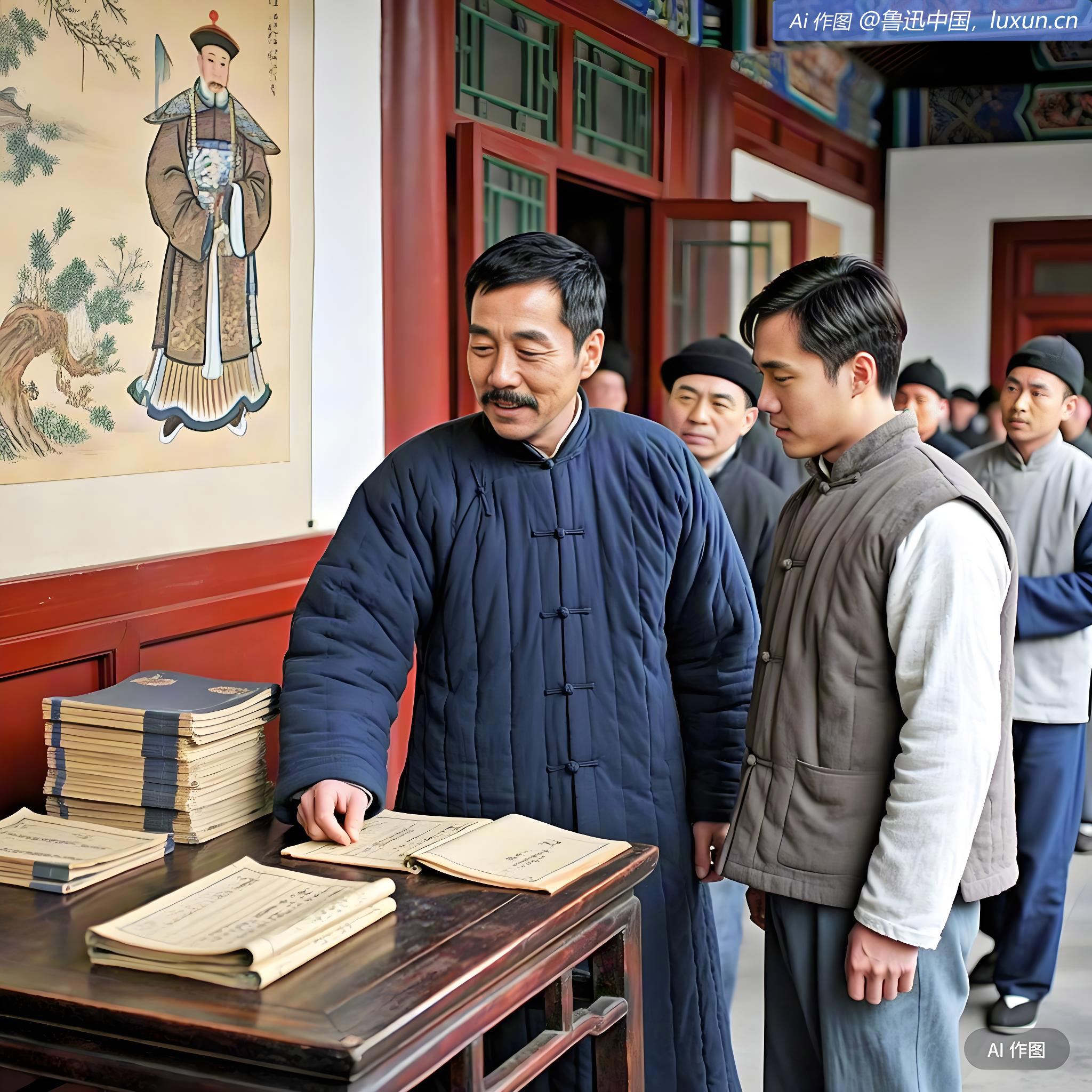 往西华门内游传心殿，观历代帝王象，又有绘书及绣少许