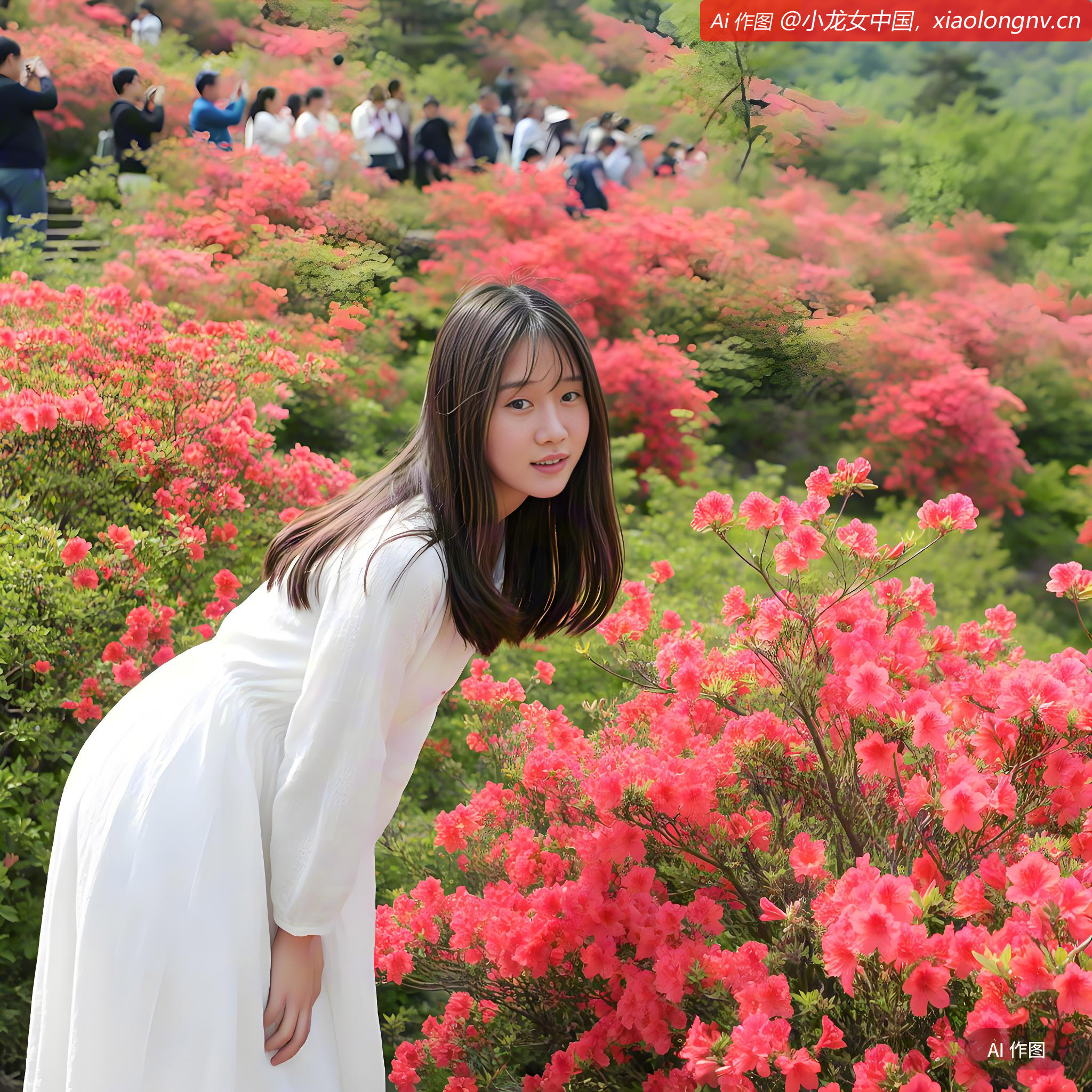 武汉黄陂云雾山景区内，漫山遍野的杜鹃花竞相绽放