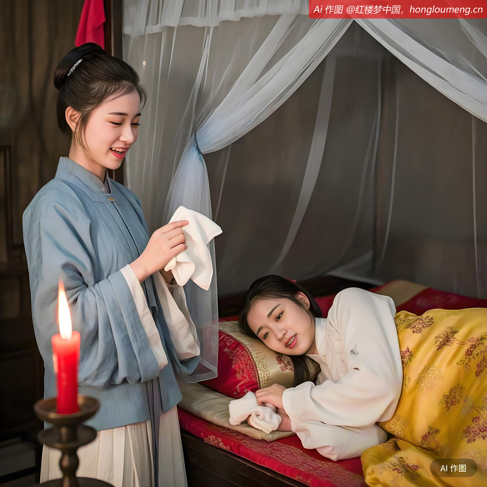 晴雯笑道：“不是新的，就是家常旧的。”