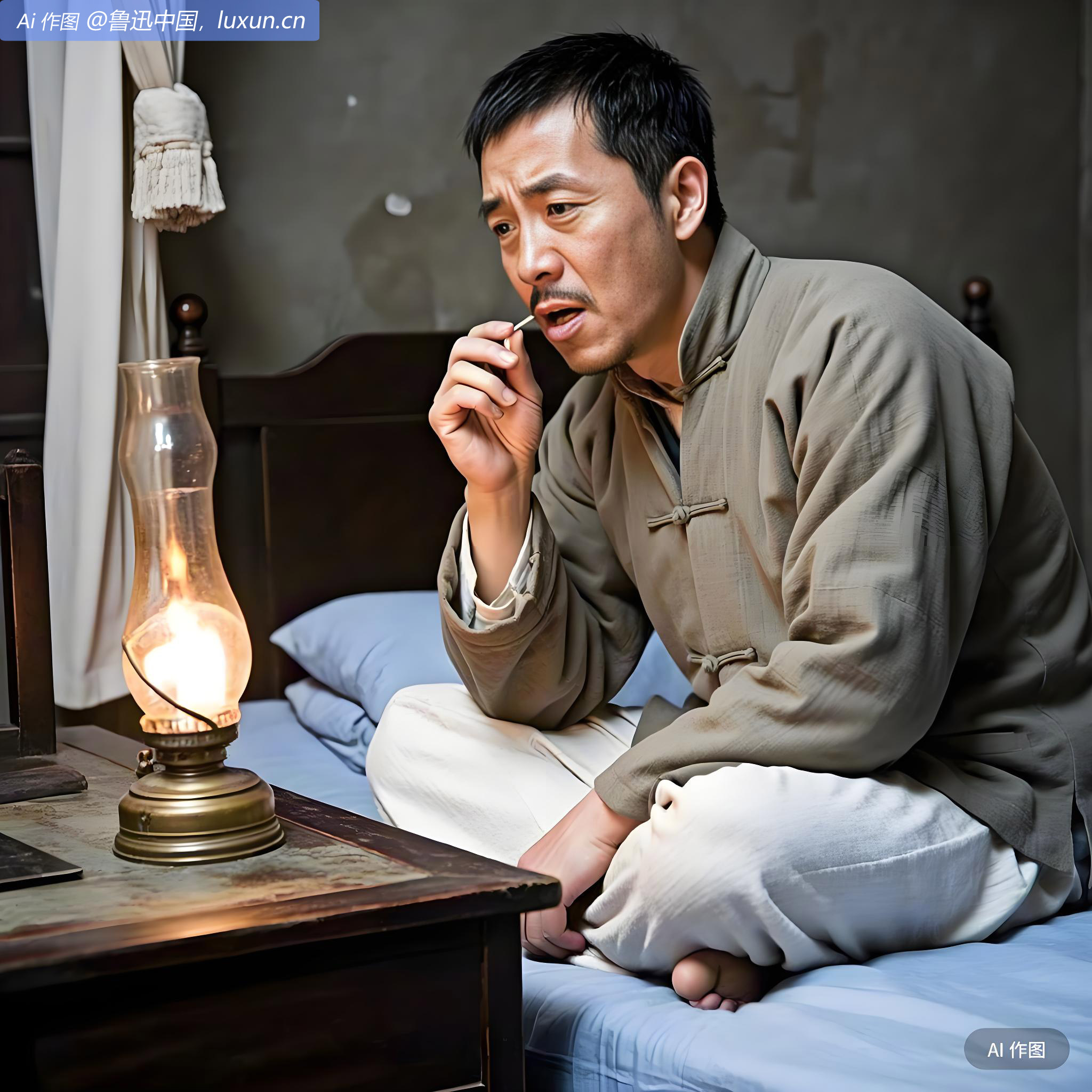 夜拔去破牙一枚。