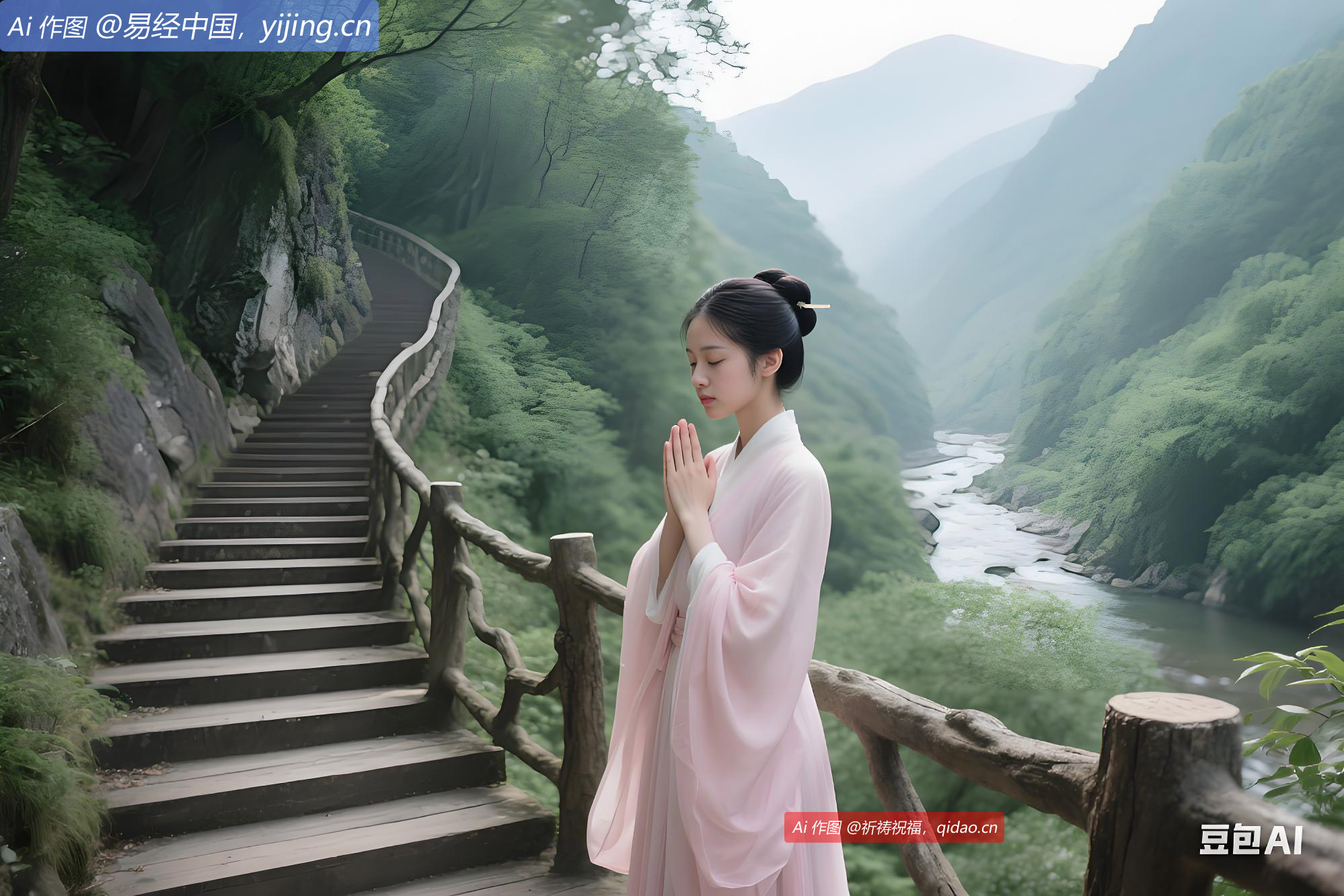 江西武功山的苍茫林海，郁郁葱葱，满眼翠绿，山涧清溪