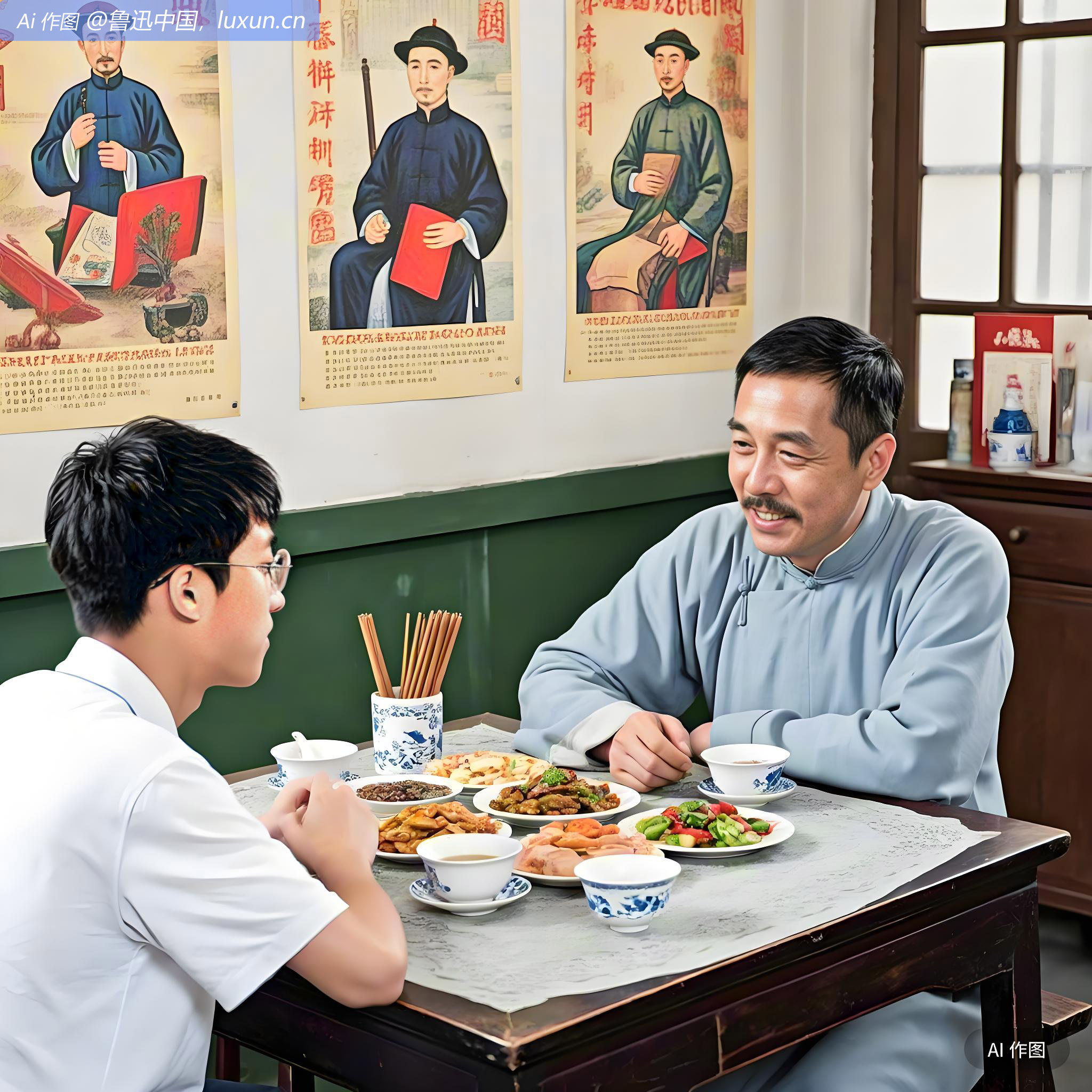 午汪书堂约赴四川饭馆午餐。