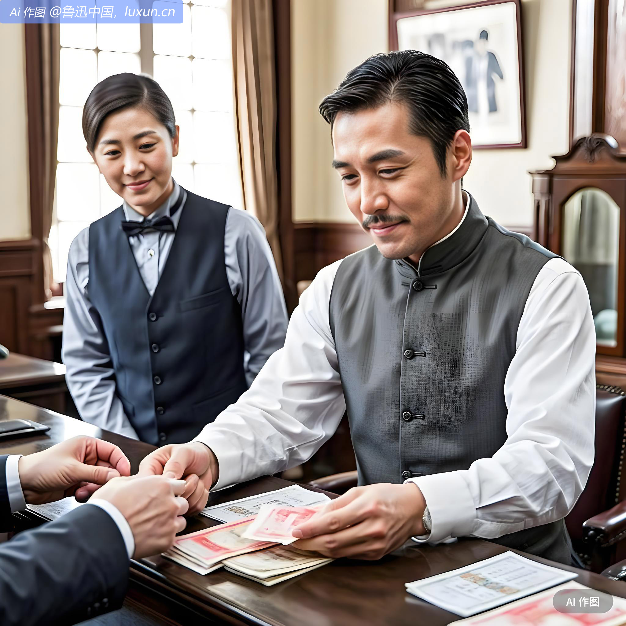 午后往浙江兴业银行汇本月家用百。