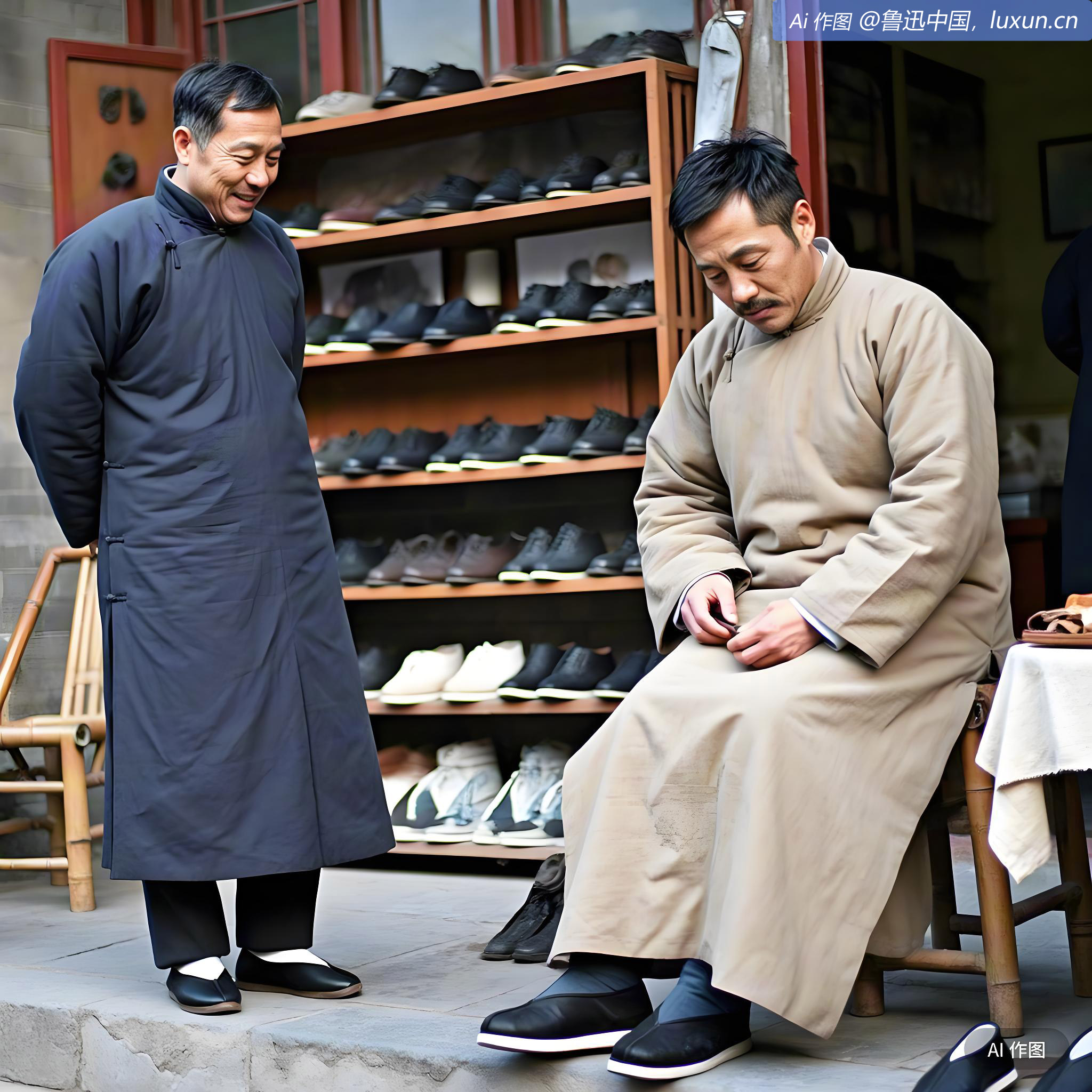 上午往劝业场，又至孝顺胡同鞋店。