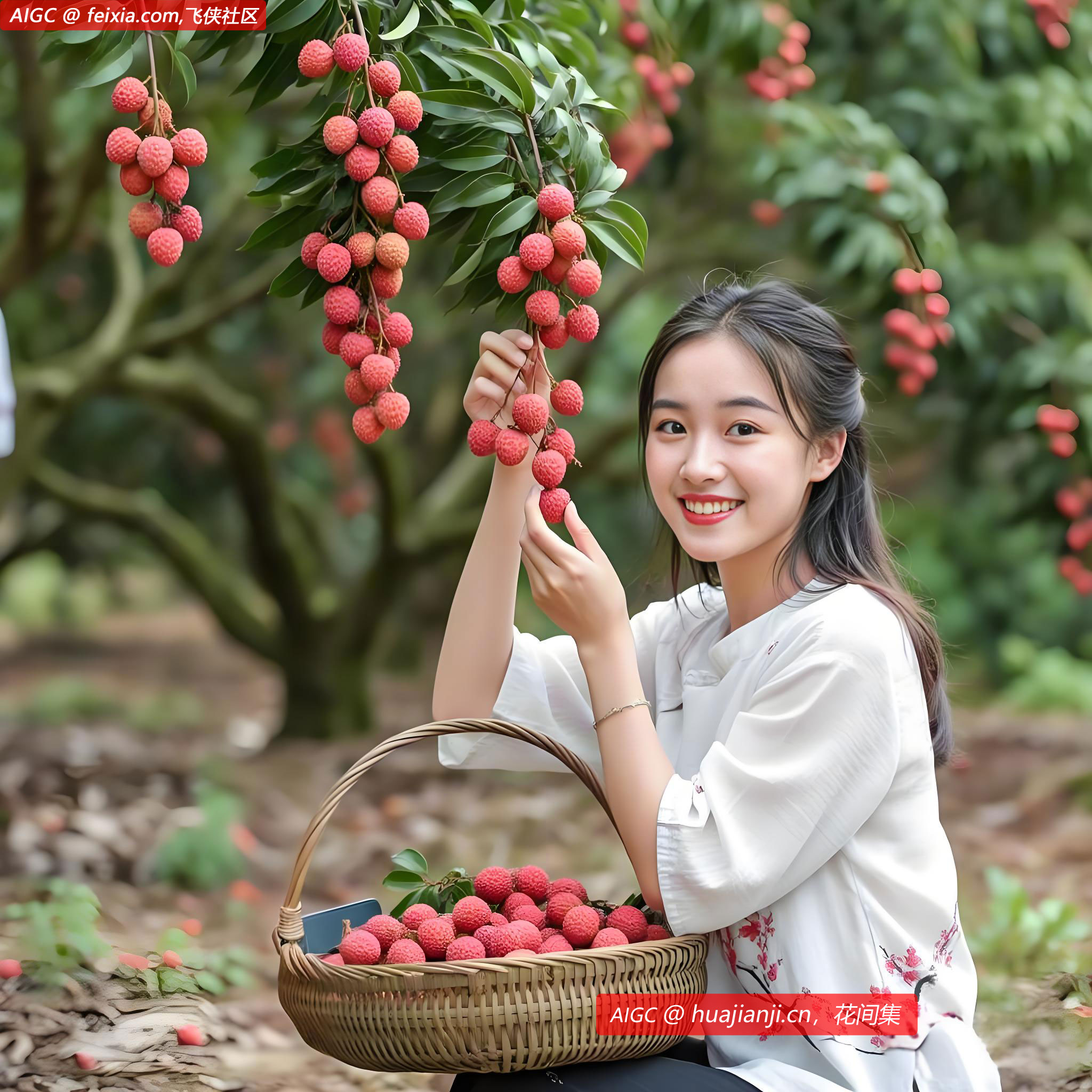 岭南的五月，荔枝渐红，硕果挂满枝头。