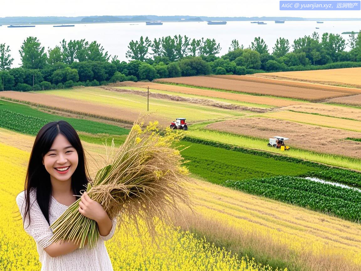 安徽省芜湖市繁昌区荻港镇渡江村，农机手在收割油菜。