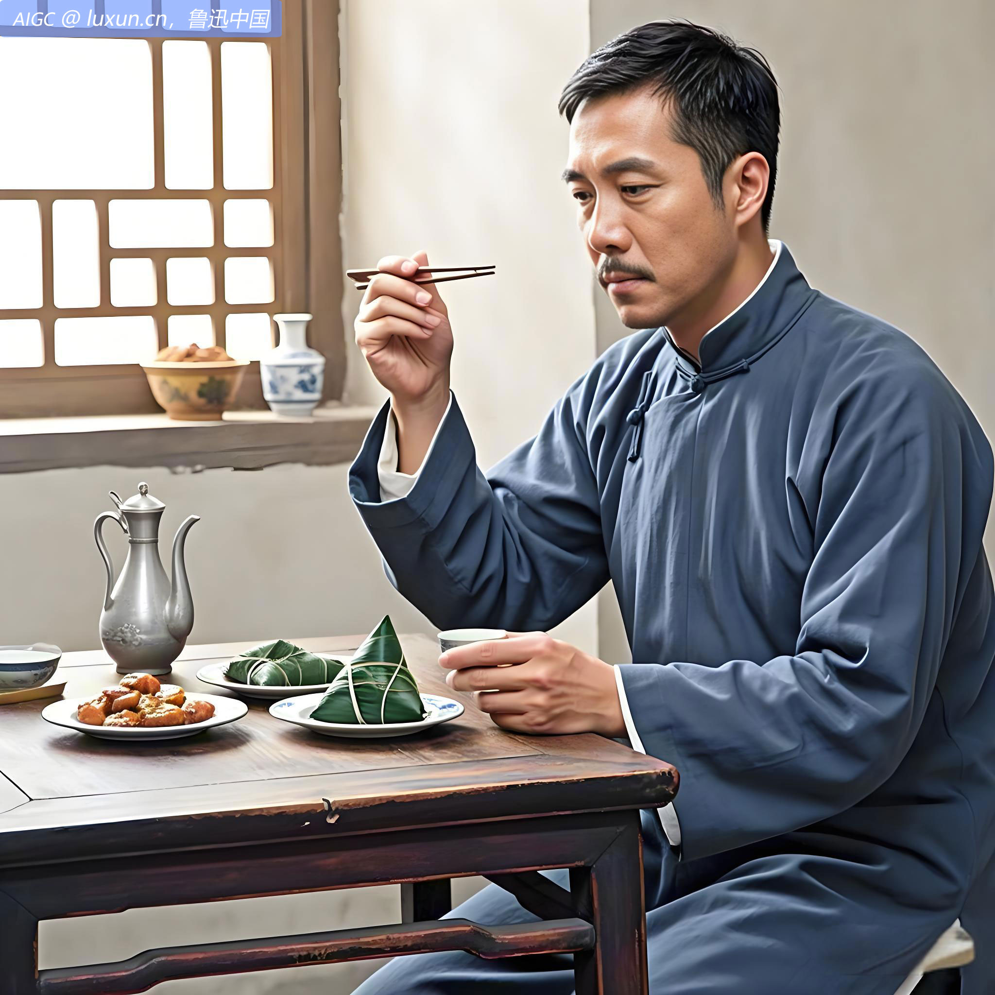 阴历端午，休假。午季市遗着二品。以饮麦酒，睡至下午。