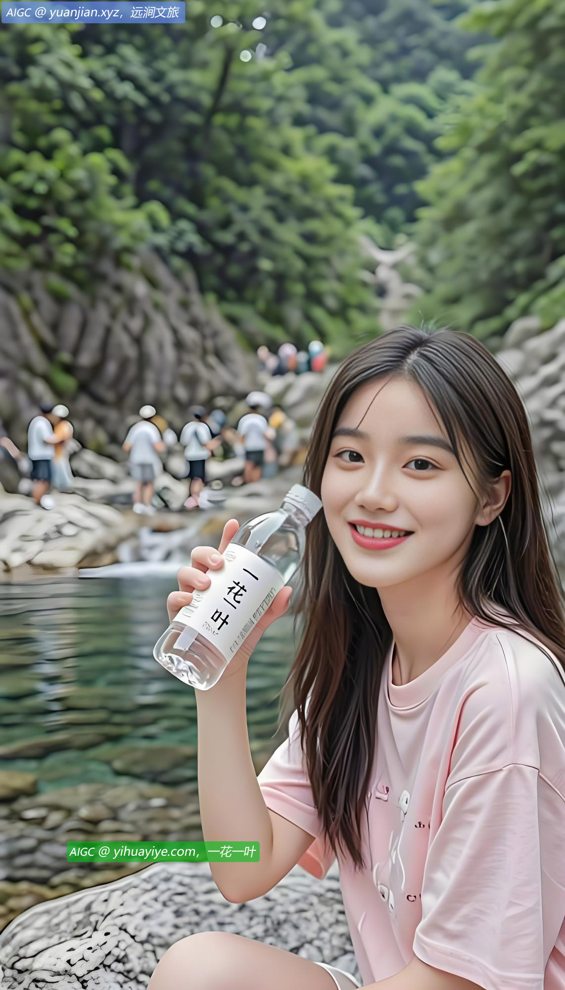 安徽黄山翡翠谷，谷中风光美丽