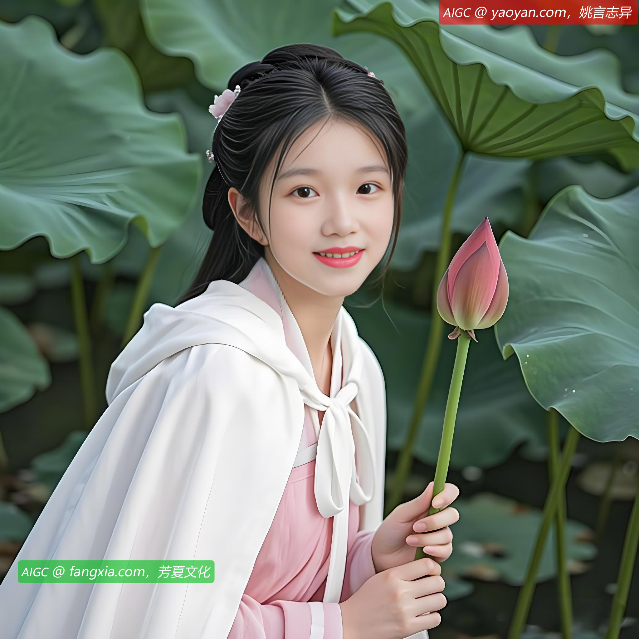 我怀抱摸索着这条白色披肩，喊一声“荷花三娘子！”