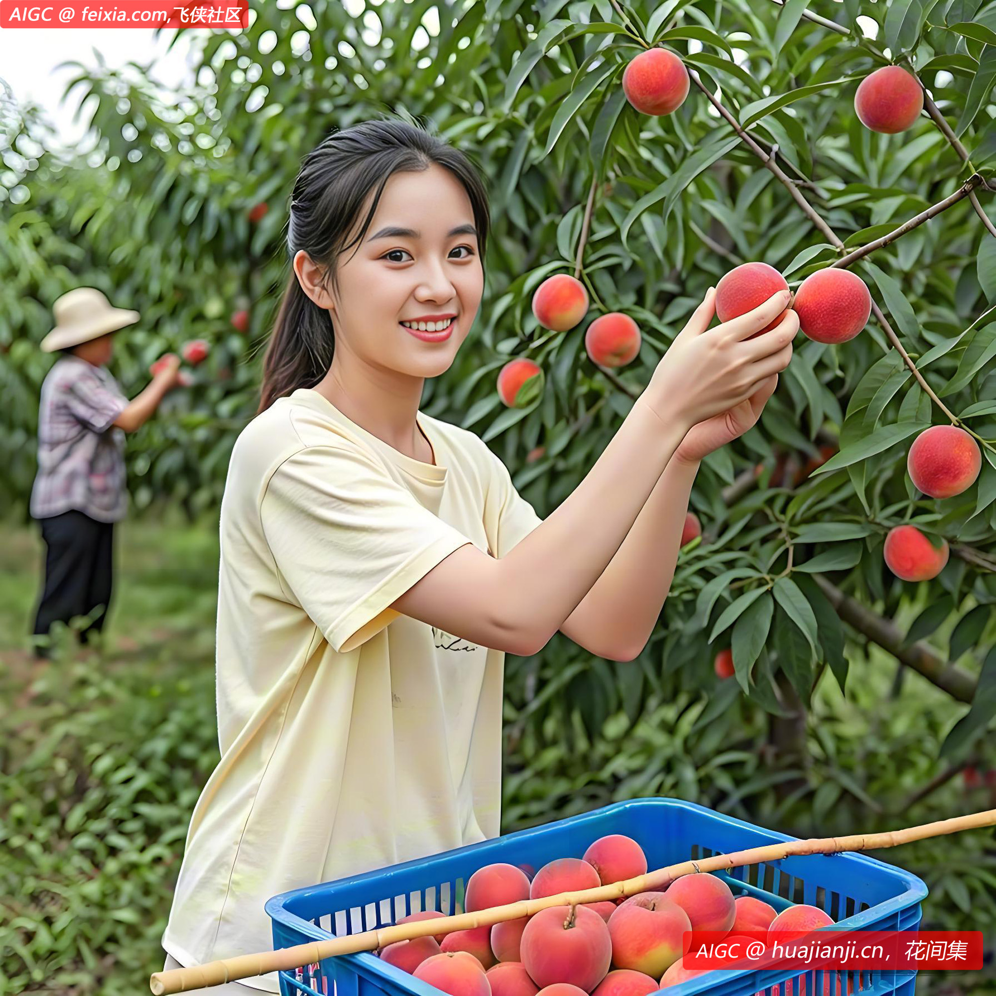 盛夏时节，正是鲜桃上市的好时候。