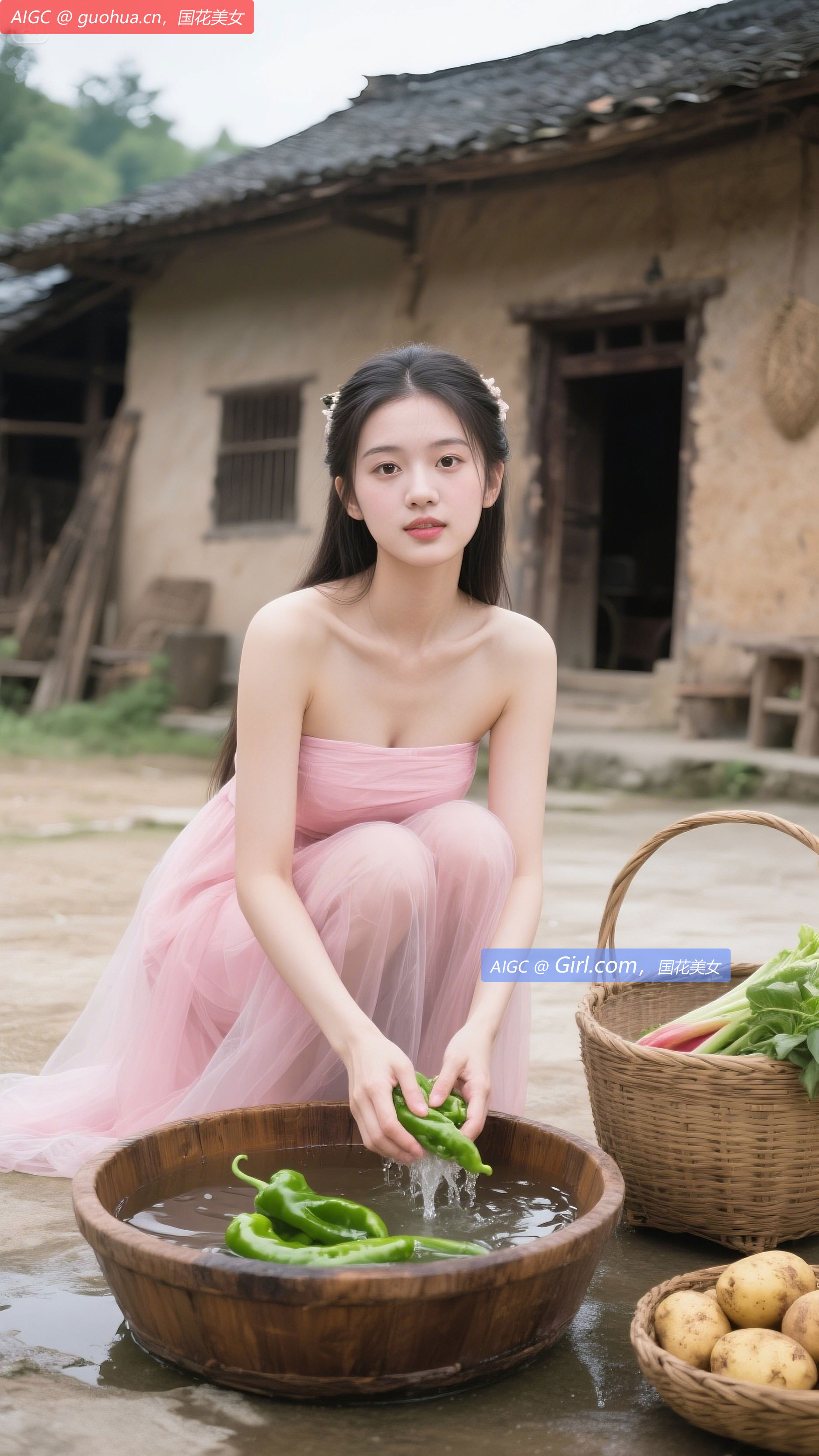 今天几个闺蜜过来，让她们品尝一下我种的菜蔬