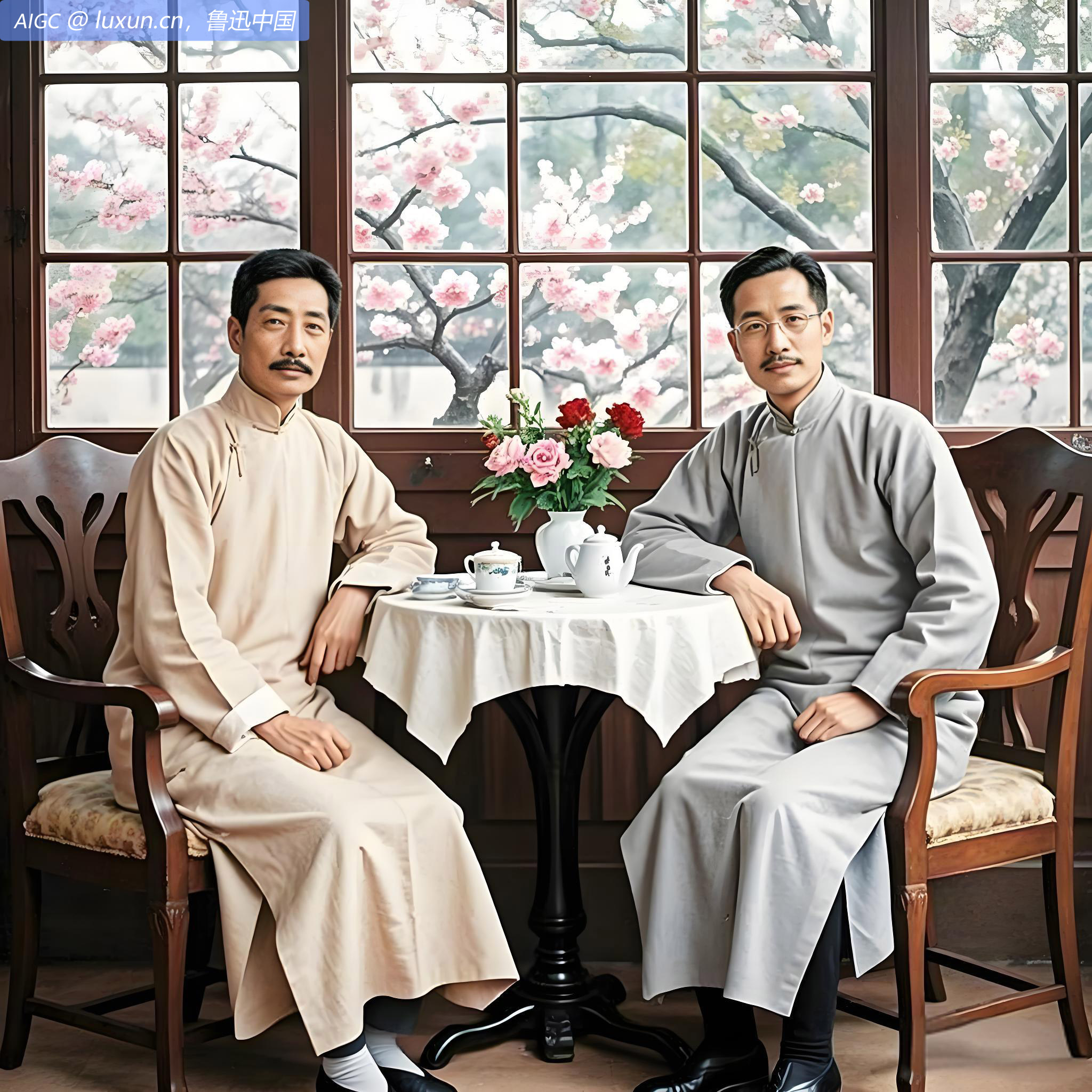 同二弟游留黎厂，又至公园饮茗，晚归。