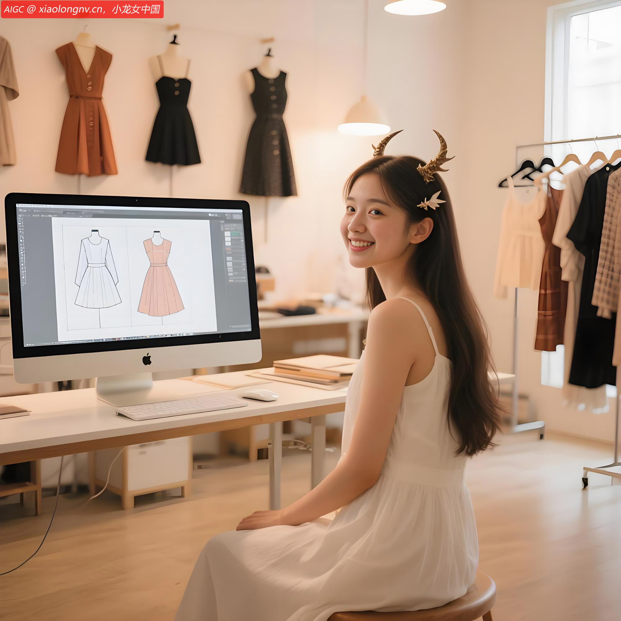 深圳的美女设计师正在用Ai辅助设计连衣裙