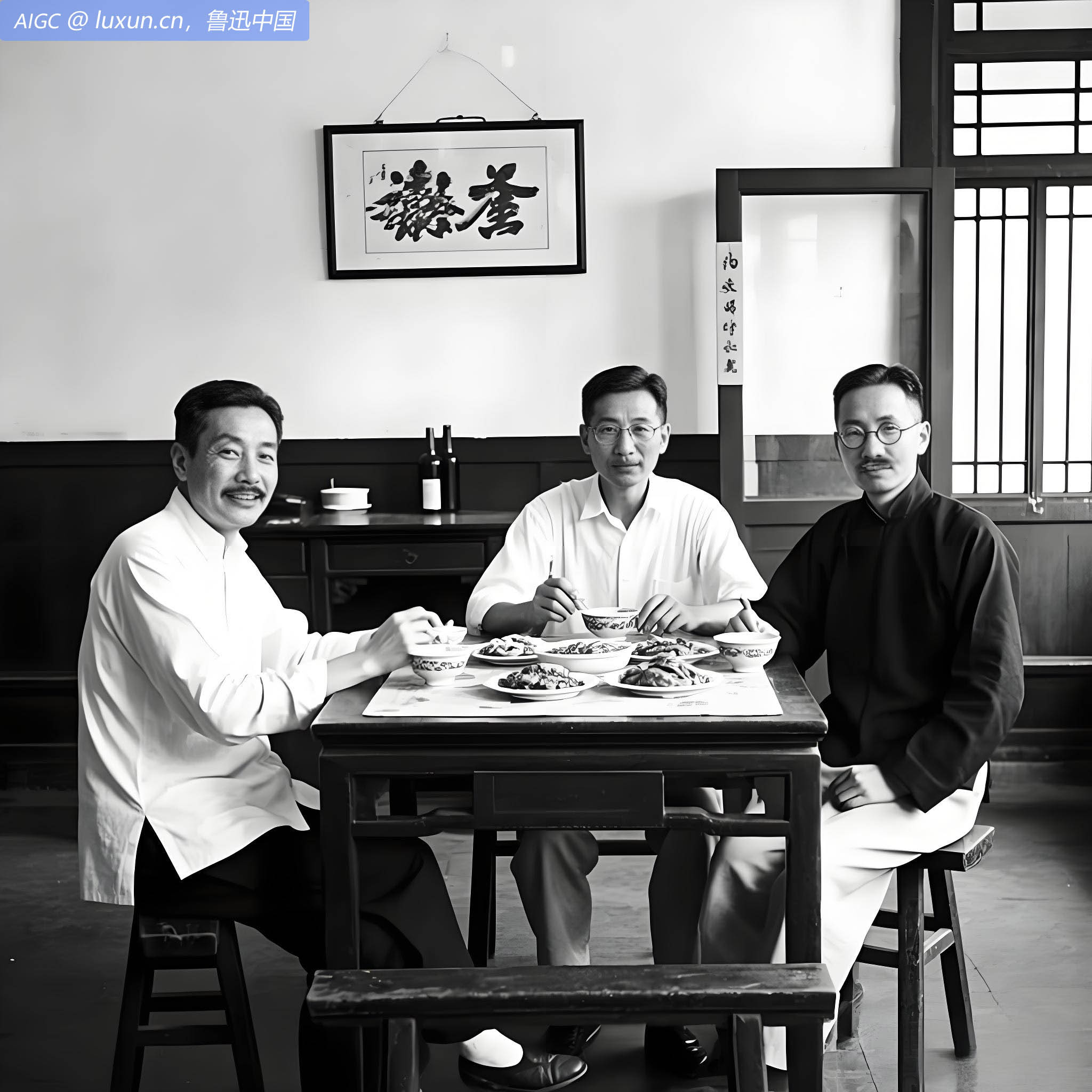 午二弟来部，同齐寿山至和记饭。