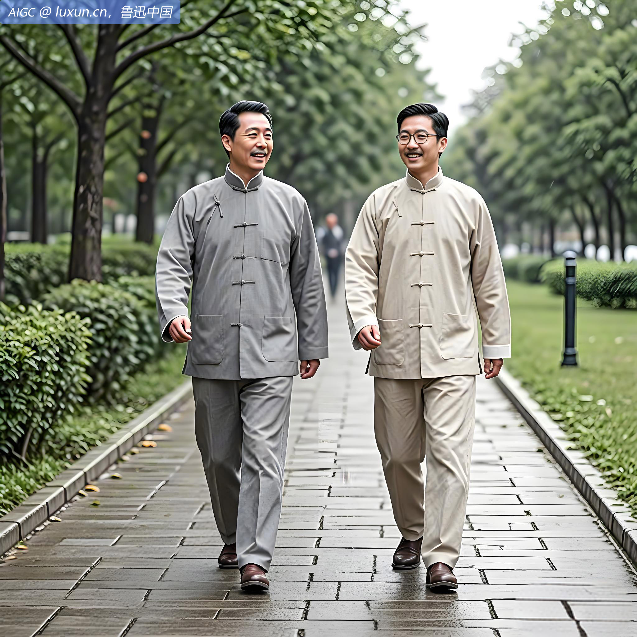 午后游公园，遇小风雨，急归已霁。