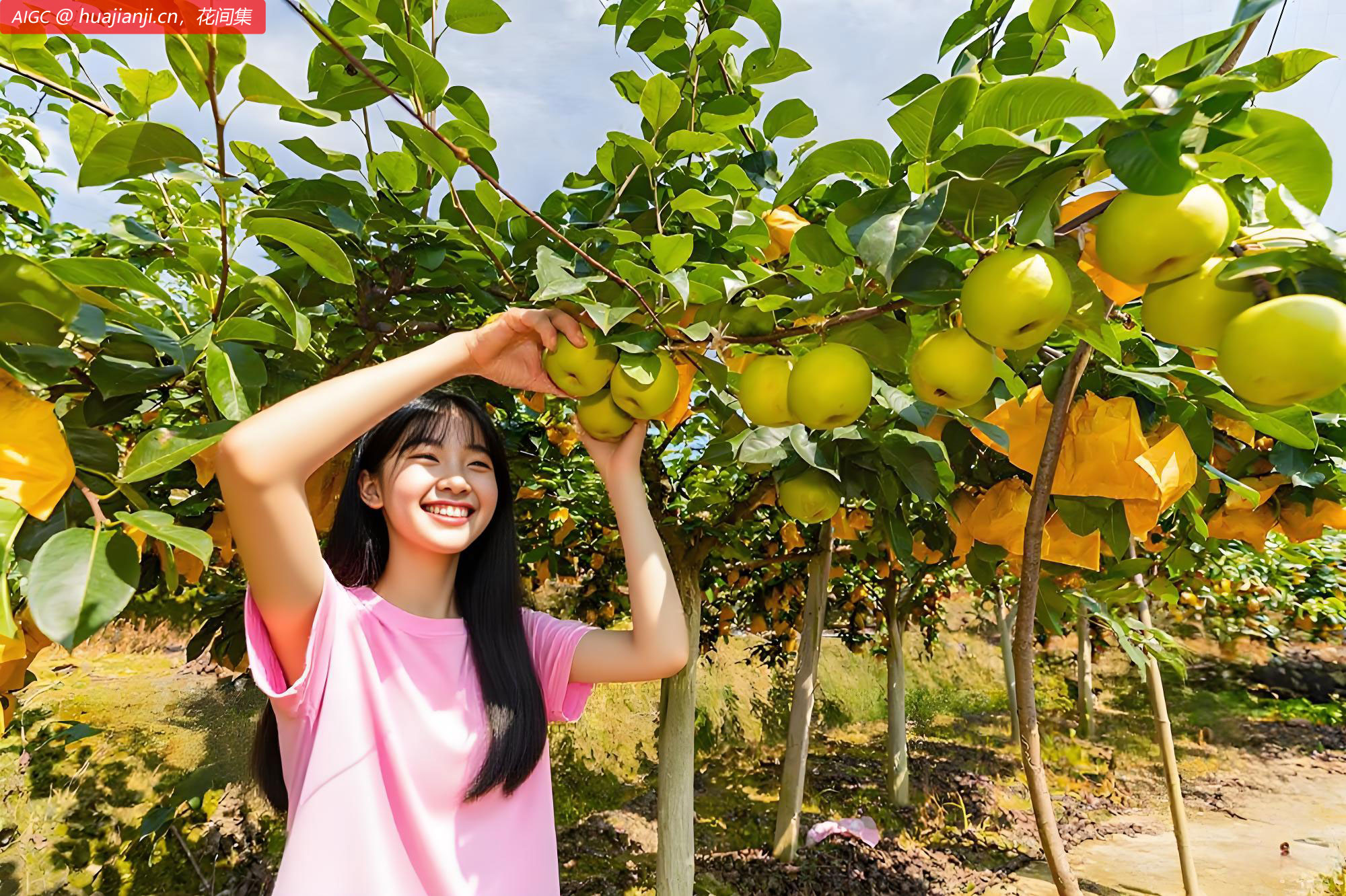 三峡库区宜昌市秭归县九畹溪镇石柱村，泉水梨喜获丰收