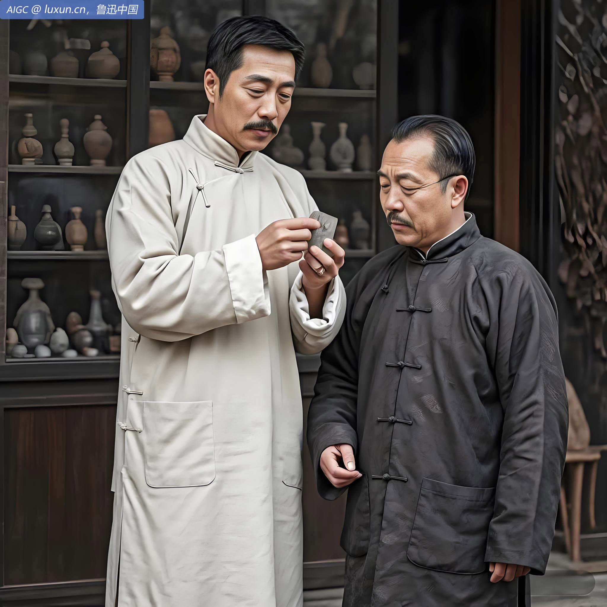 午后往留黎厂同古堂取所刻印章二枚