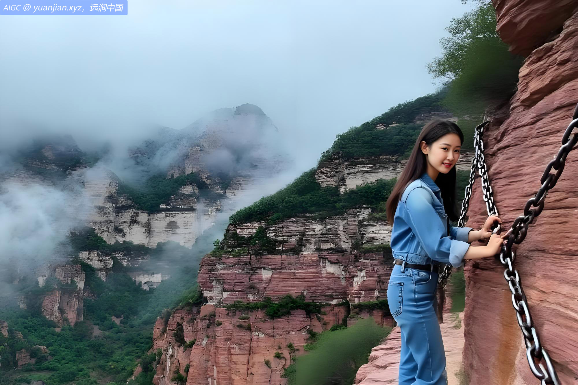 一场降雨后，河北省邢台市太行山区出现云海景观