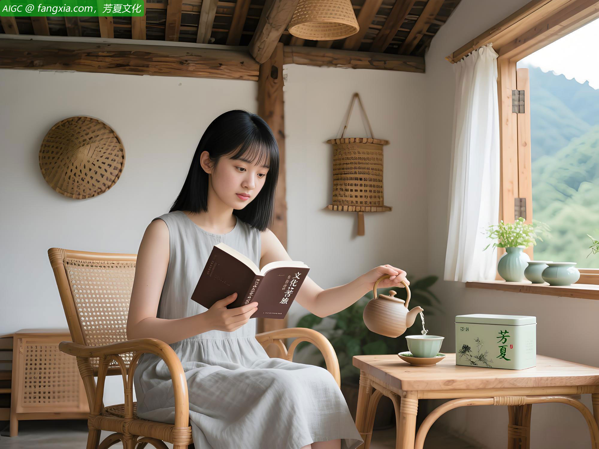 横溪坞村的樱源小筑内，时光仿佛都慢了下来。