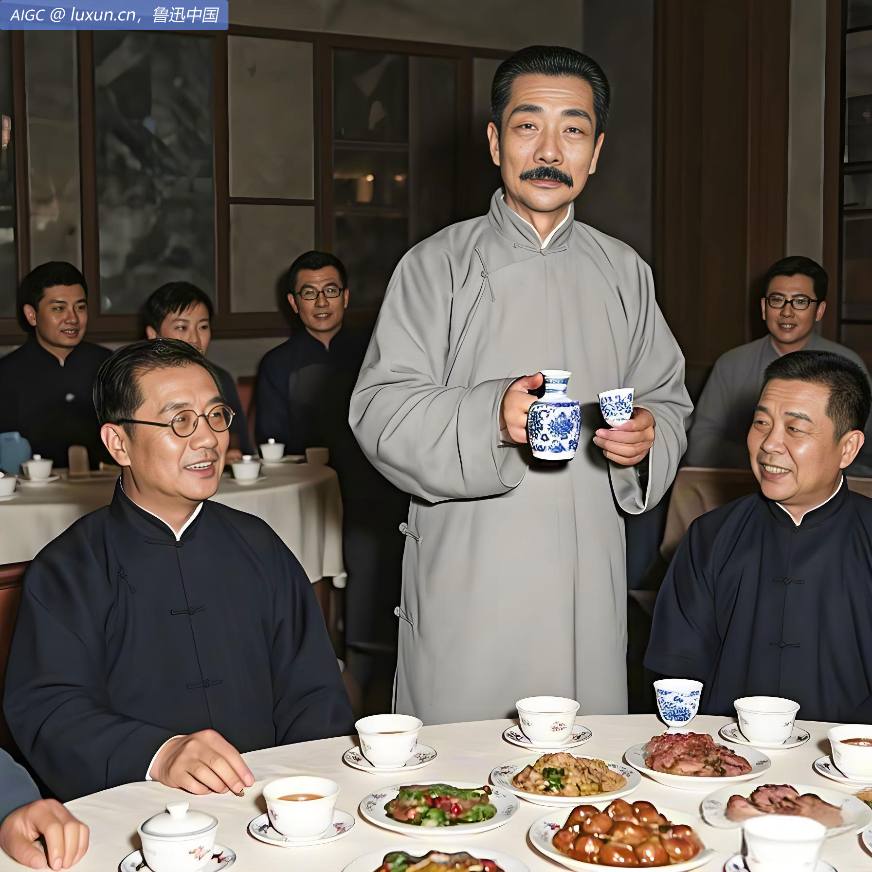 刘半农邀饮于东安市场中兴茶楼，同席徐悲鸿、钱玄同