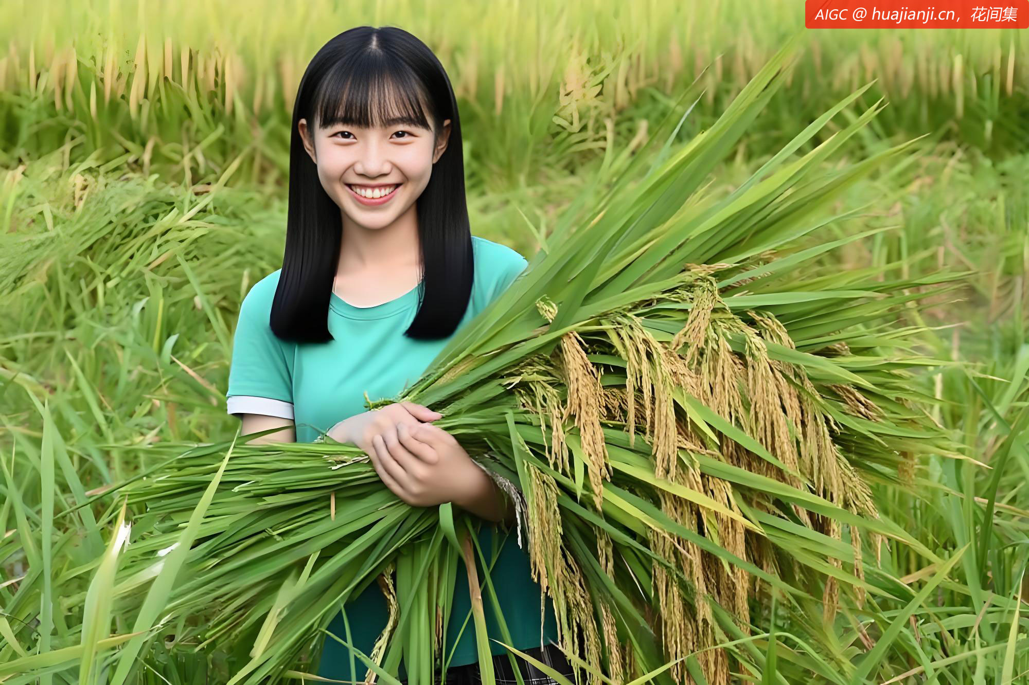 四川省内江市东兴区村民抢抓早稻的收割