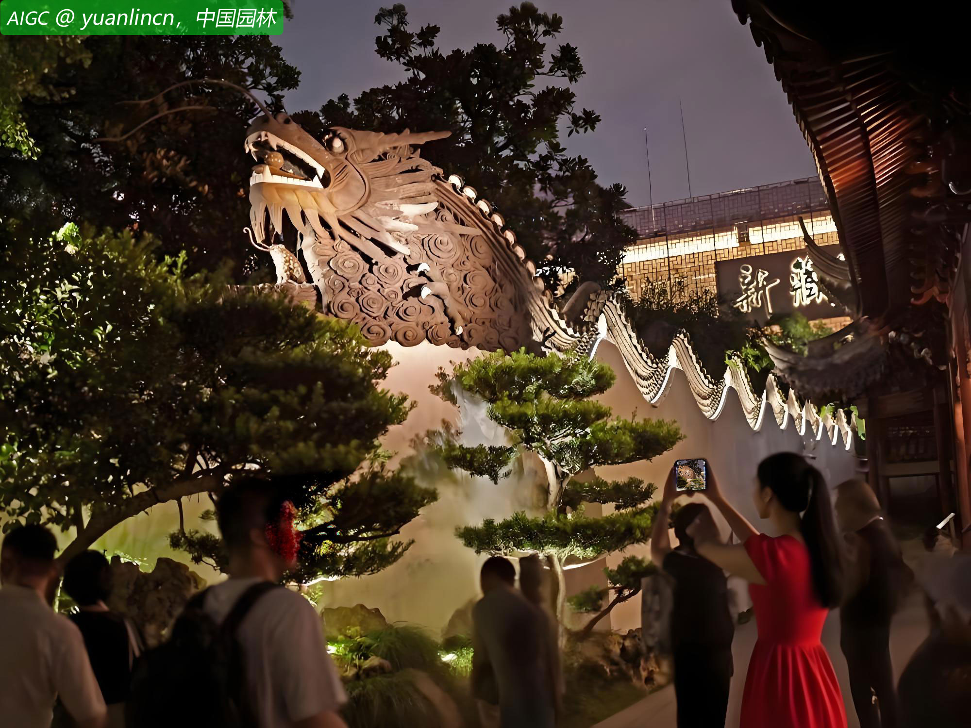 8月8日晚间，上海豫园夜游正式启幕