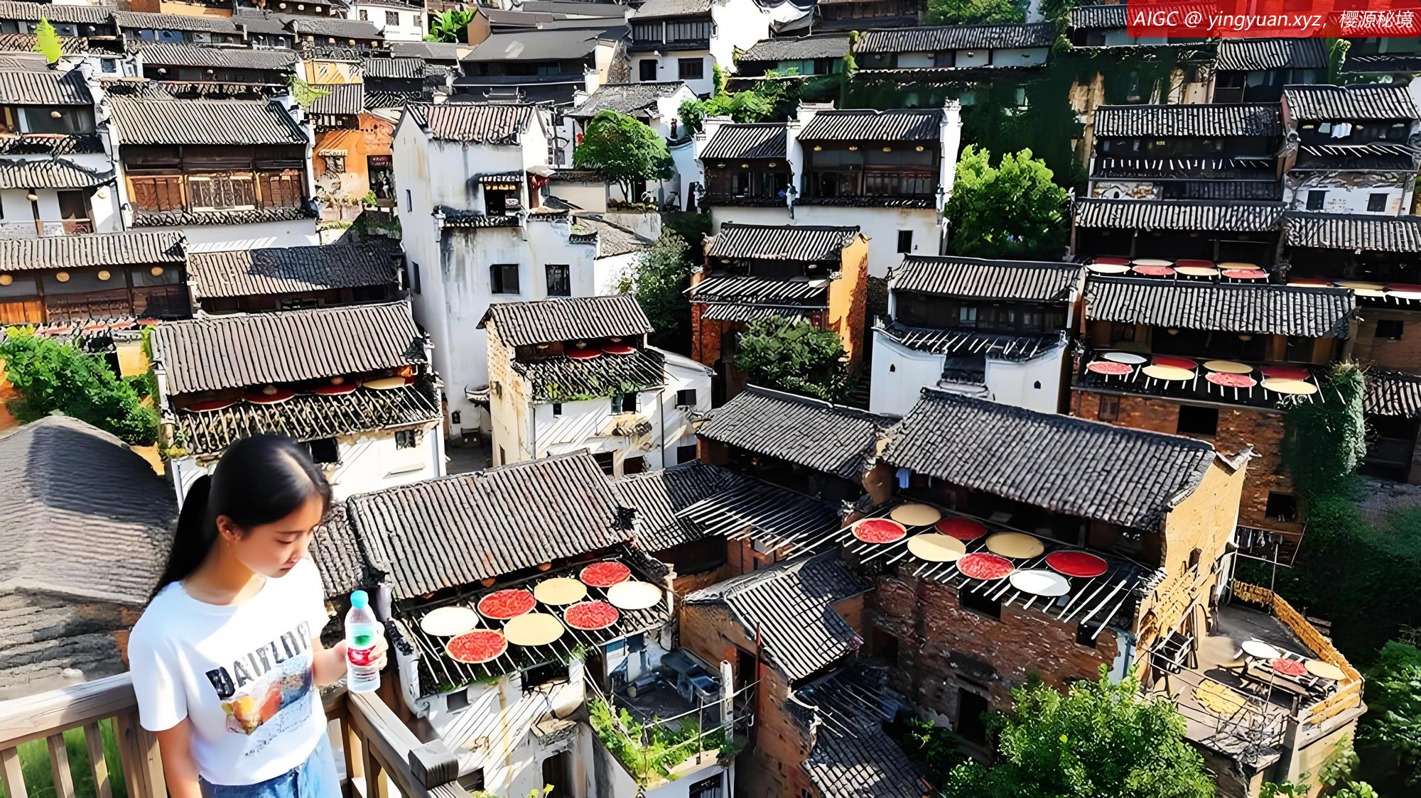 江西婺源：篁岭“晒秋”