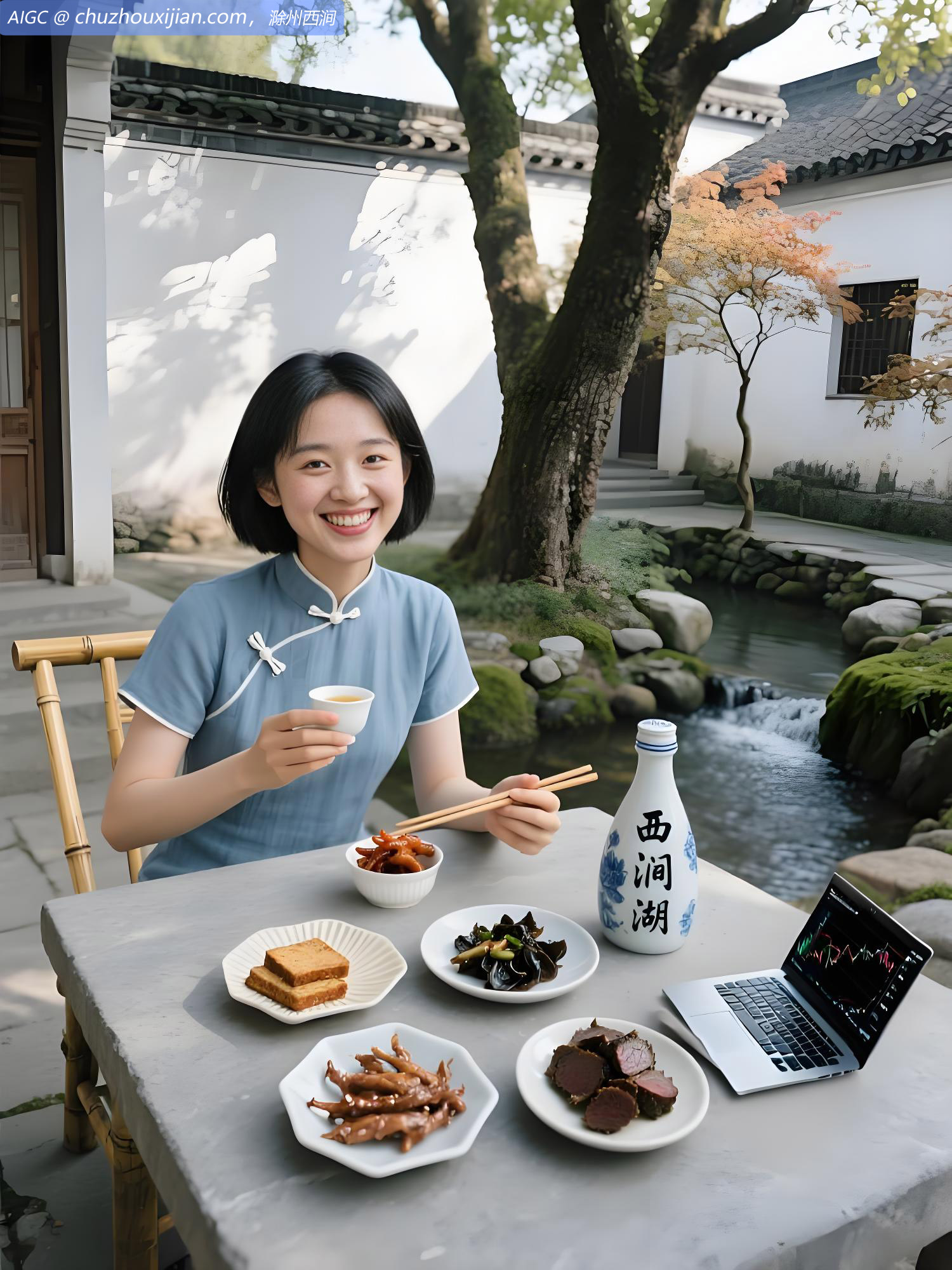 数字游民林樱用冰镇西涧湖黄酒犒劳自己