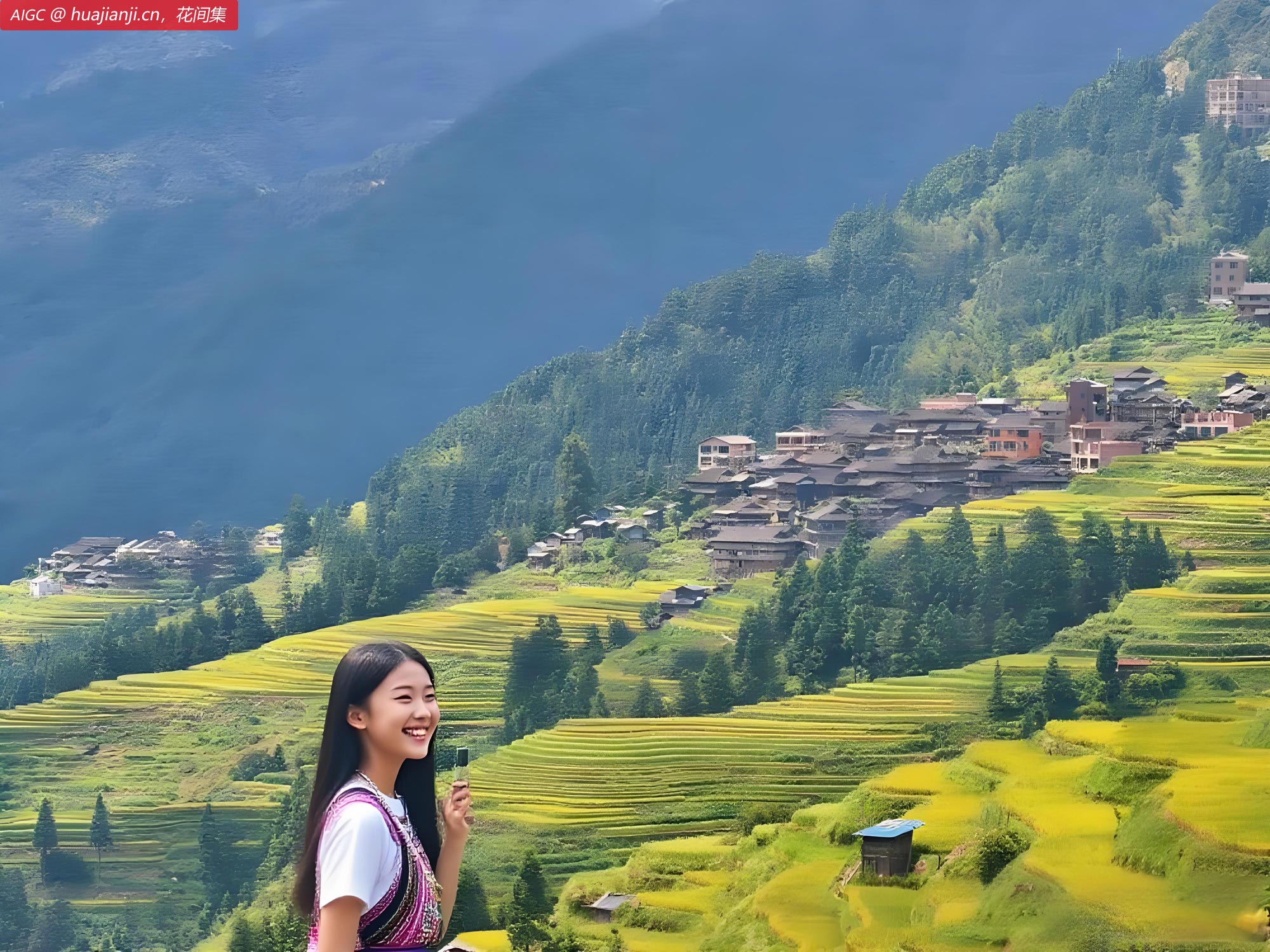 贵州从江：梯田渐黄迎丰收