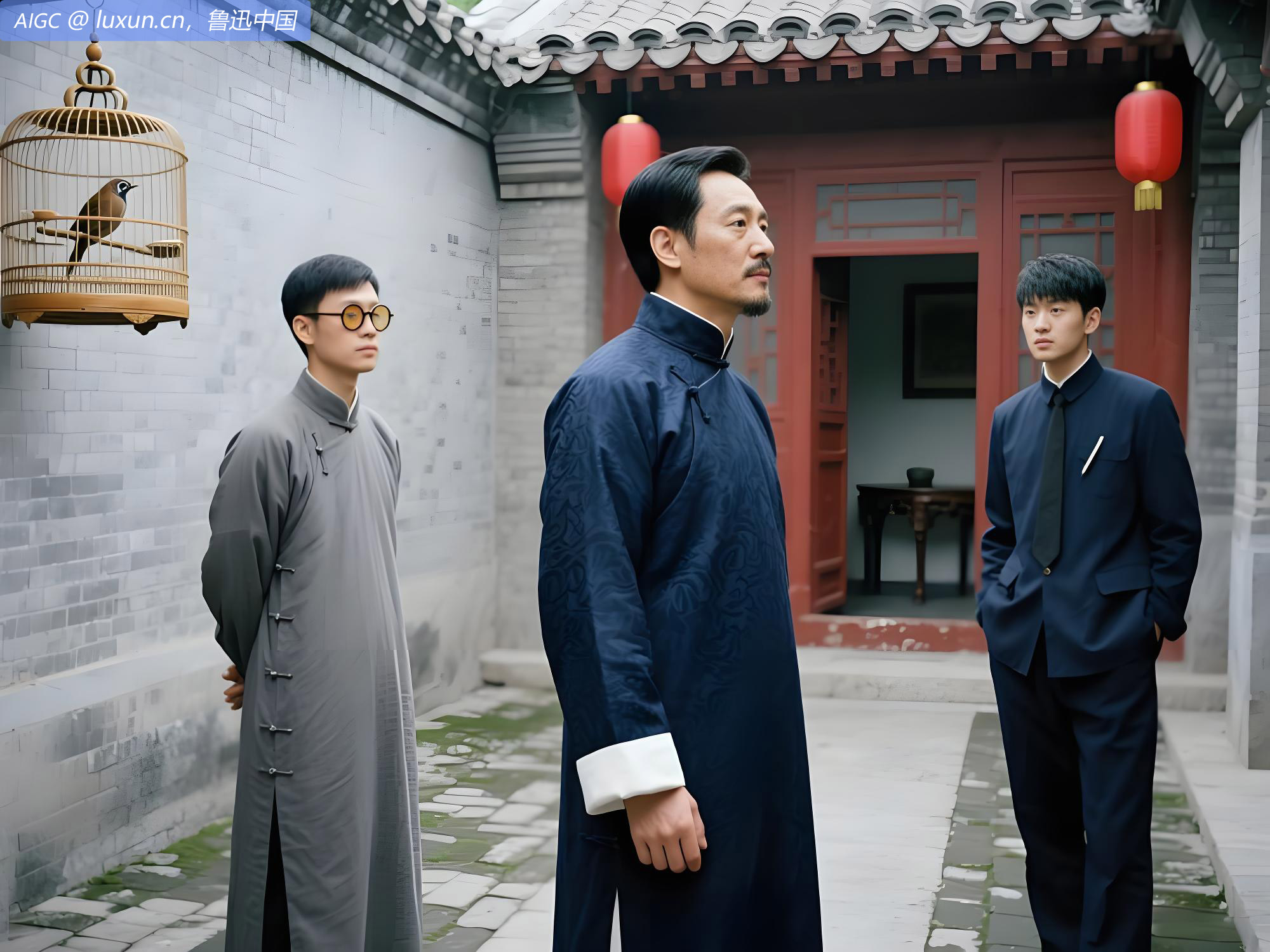 下午刘半农来。洙邻兄来，顷之同往鲍家街看屋