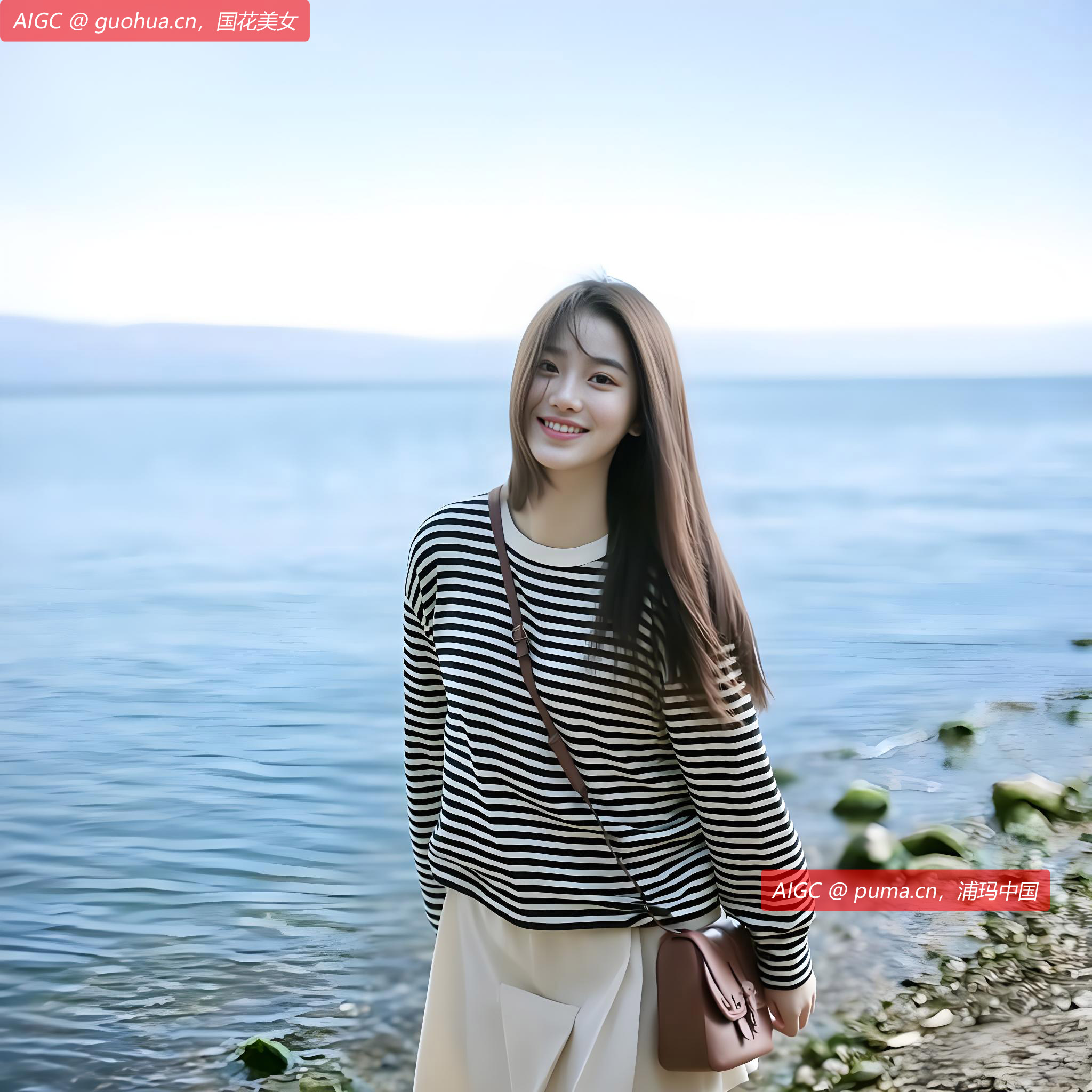 秋日的云南玉溪抚仙湖，湖水澄澈通透