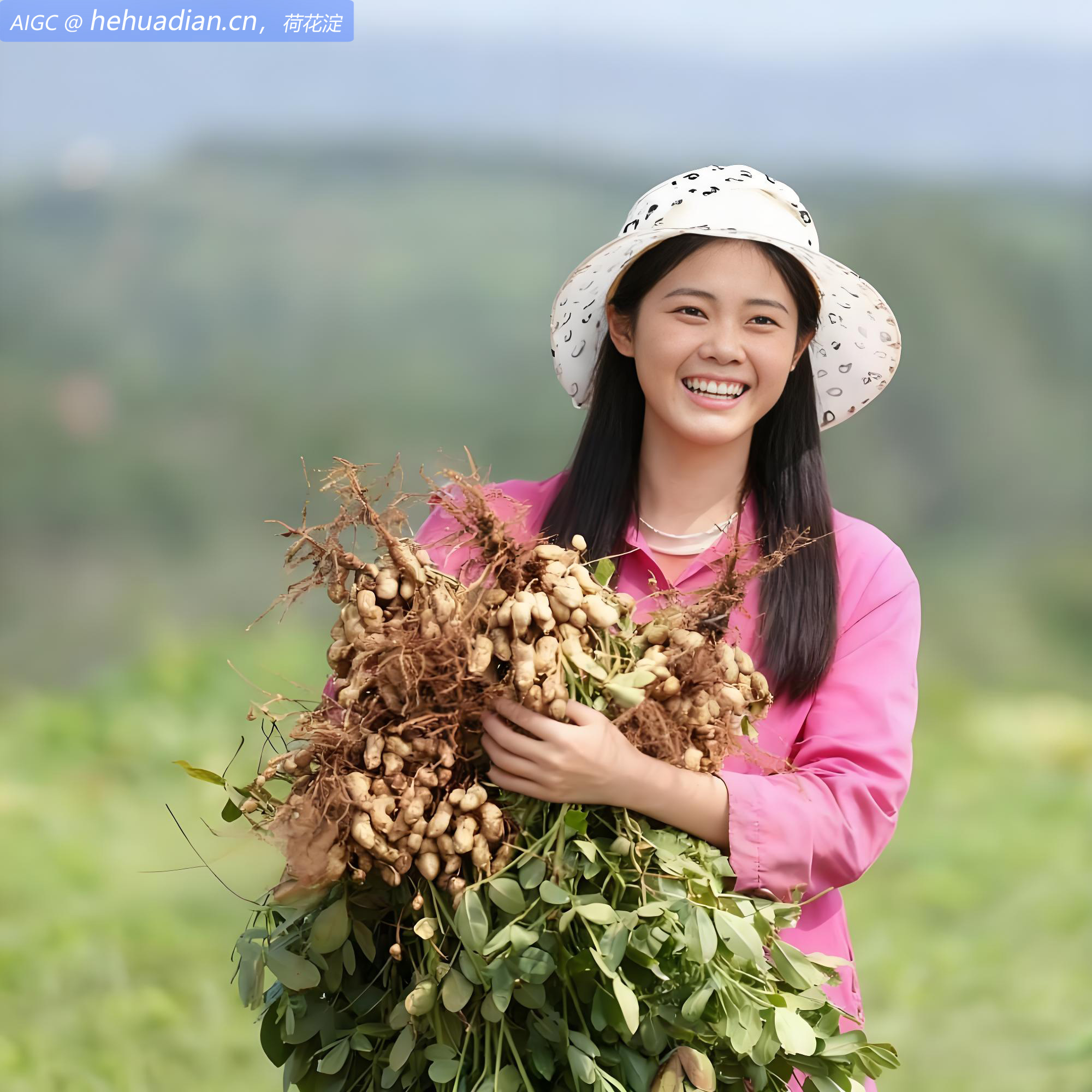 山东省郯城县山地花生喜获丰收