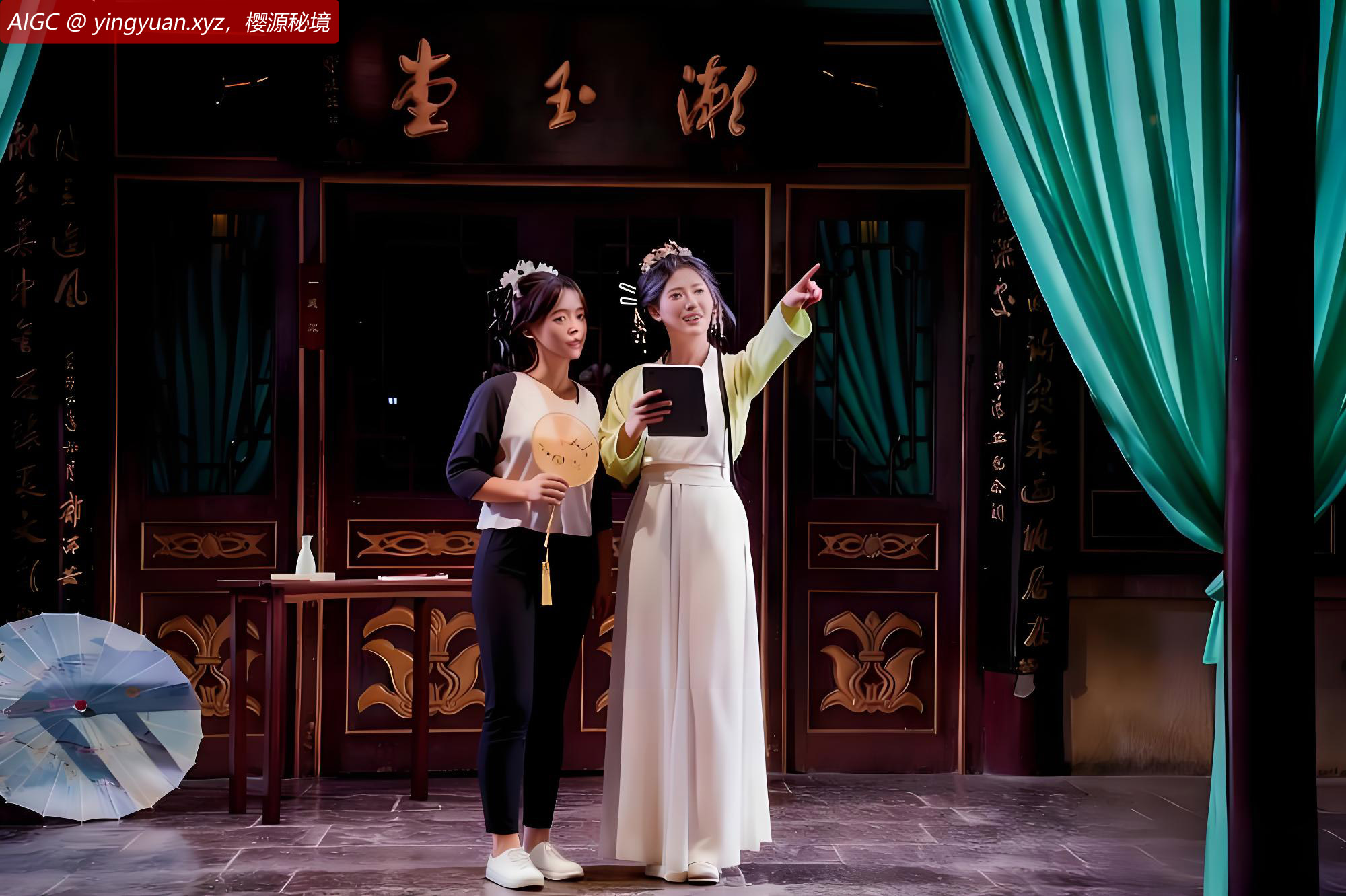 山东济南趵突泉沉浸式夜游演出“趵突夜画”