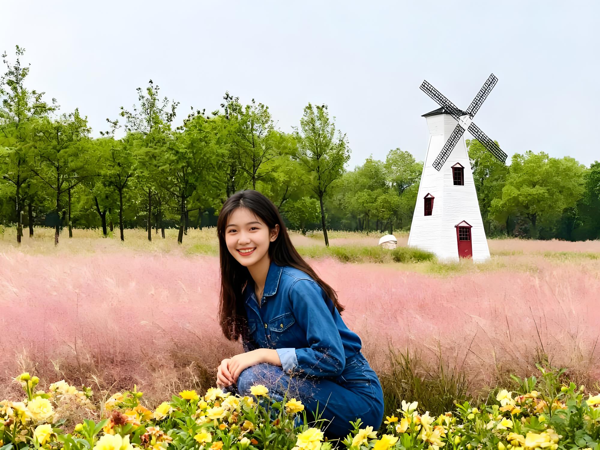 上海顾村公园换上秋装：浪漫的粉黛乱子草花海