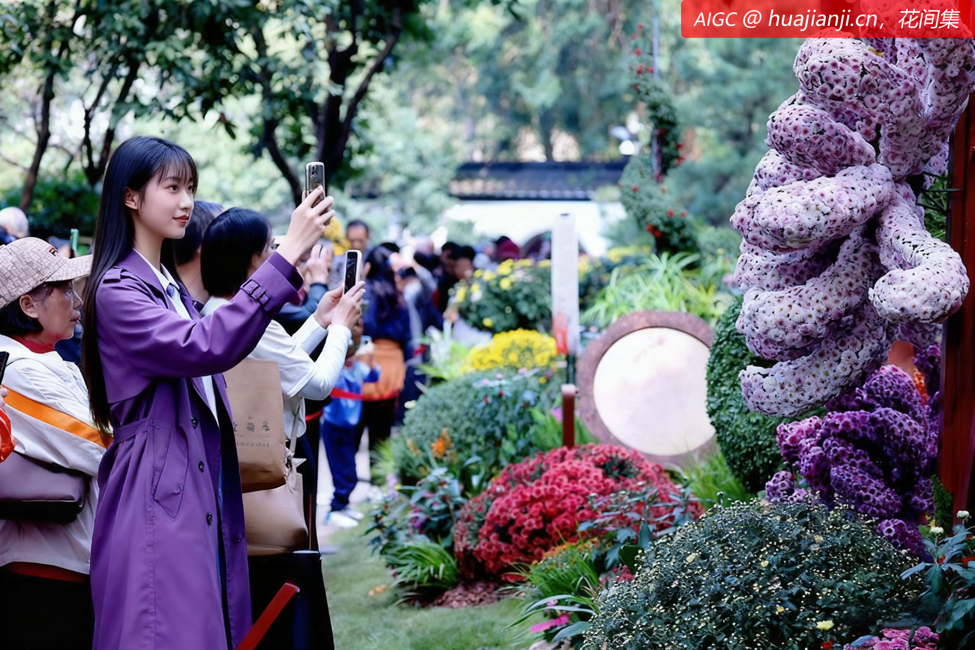 杭州第十一届菊花艺术展在浙江杭州植物园开幕