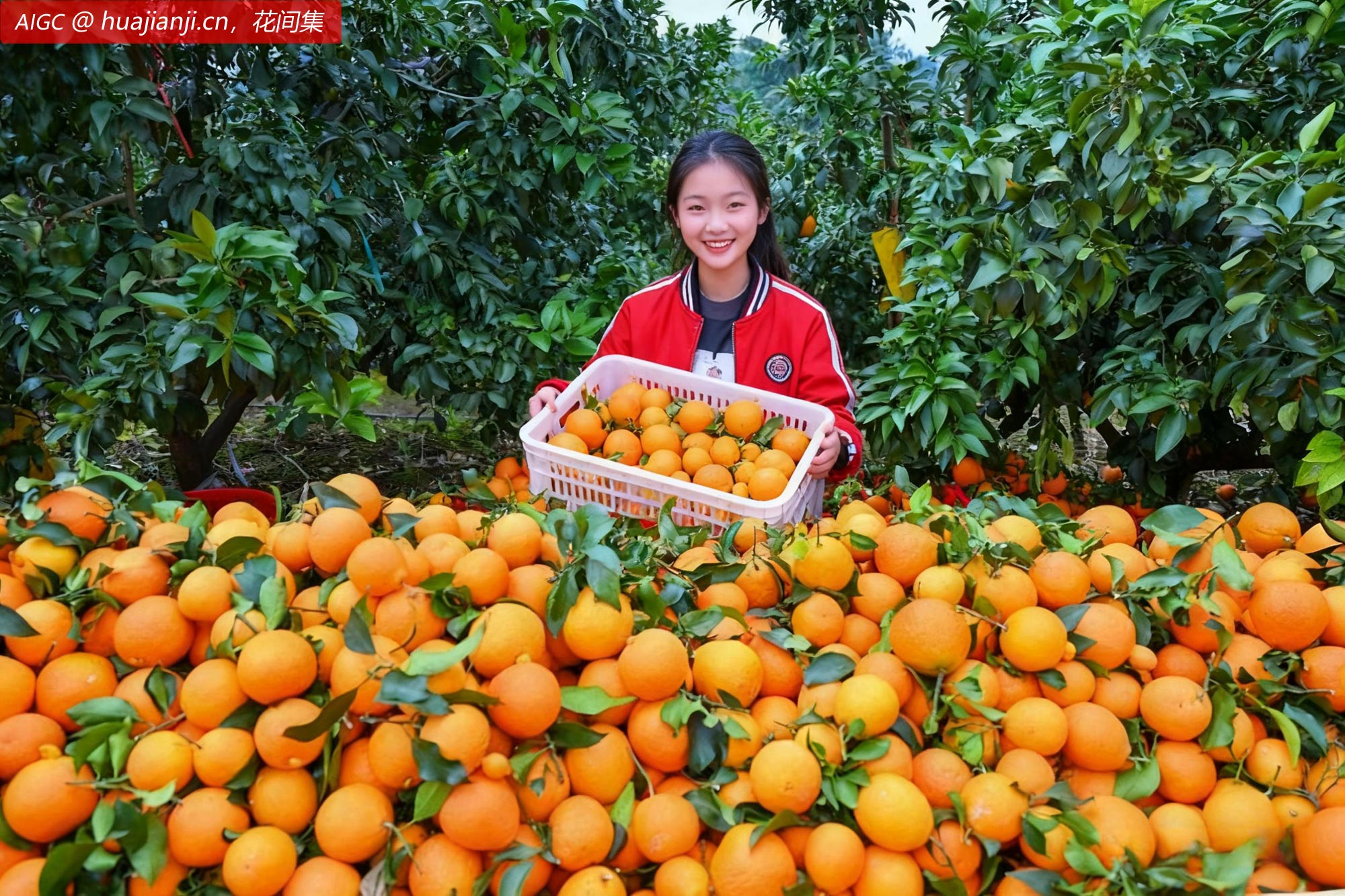 四川省眉山市柑橘陆续成熟，果农们忙着采摘柑橘